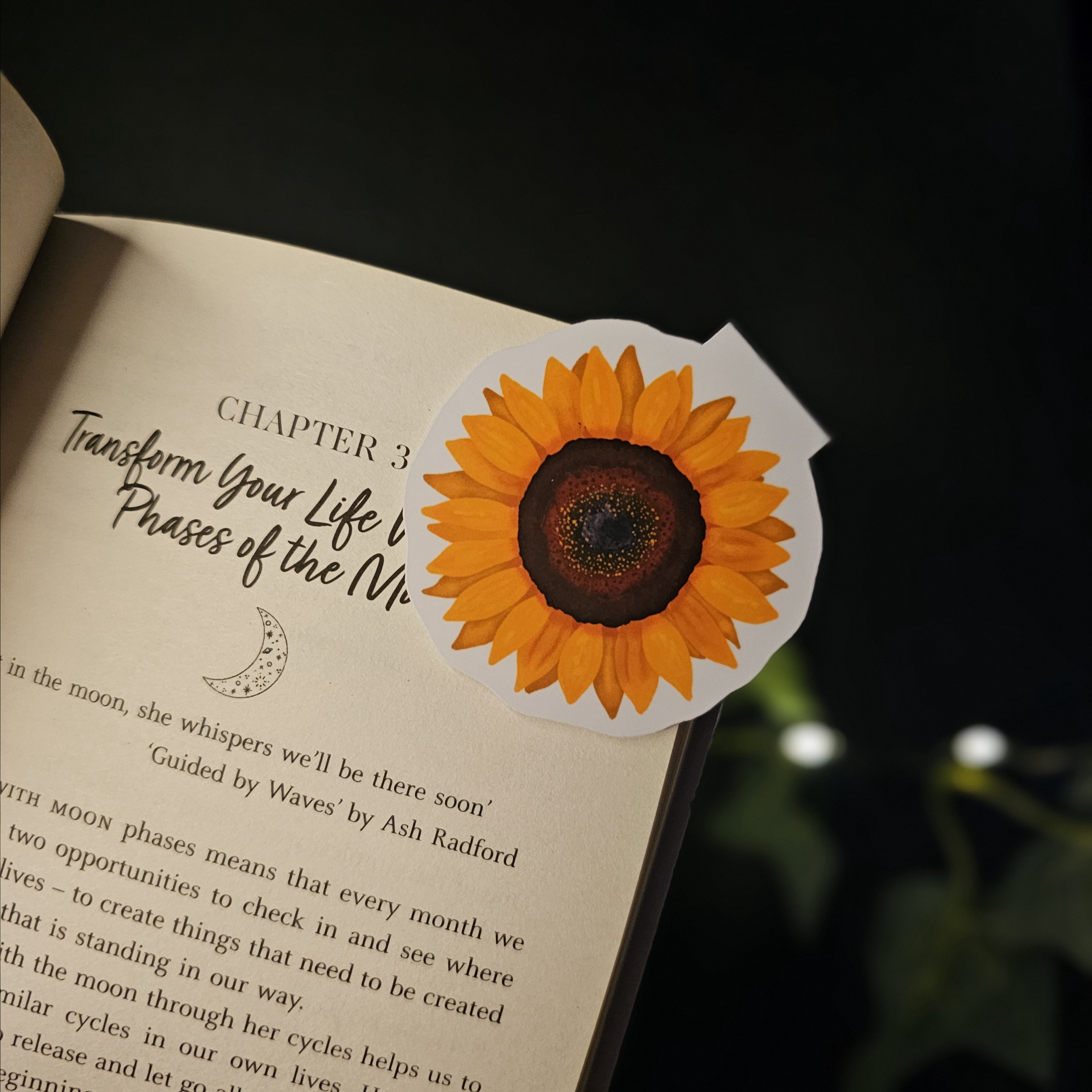 Sunflower Magnetic Bookmark