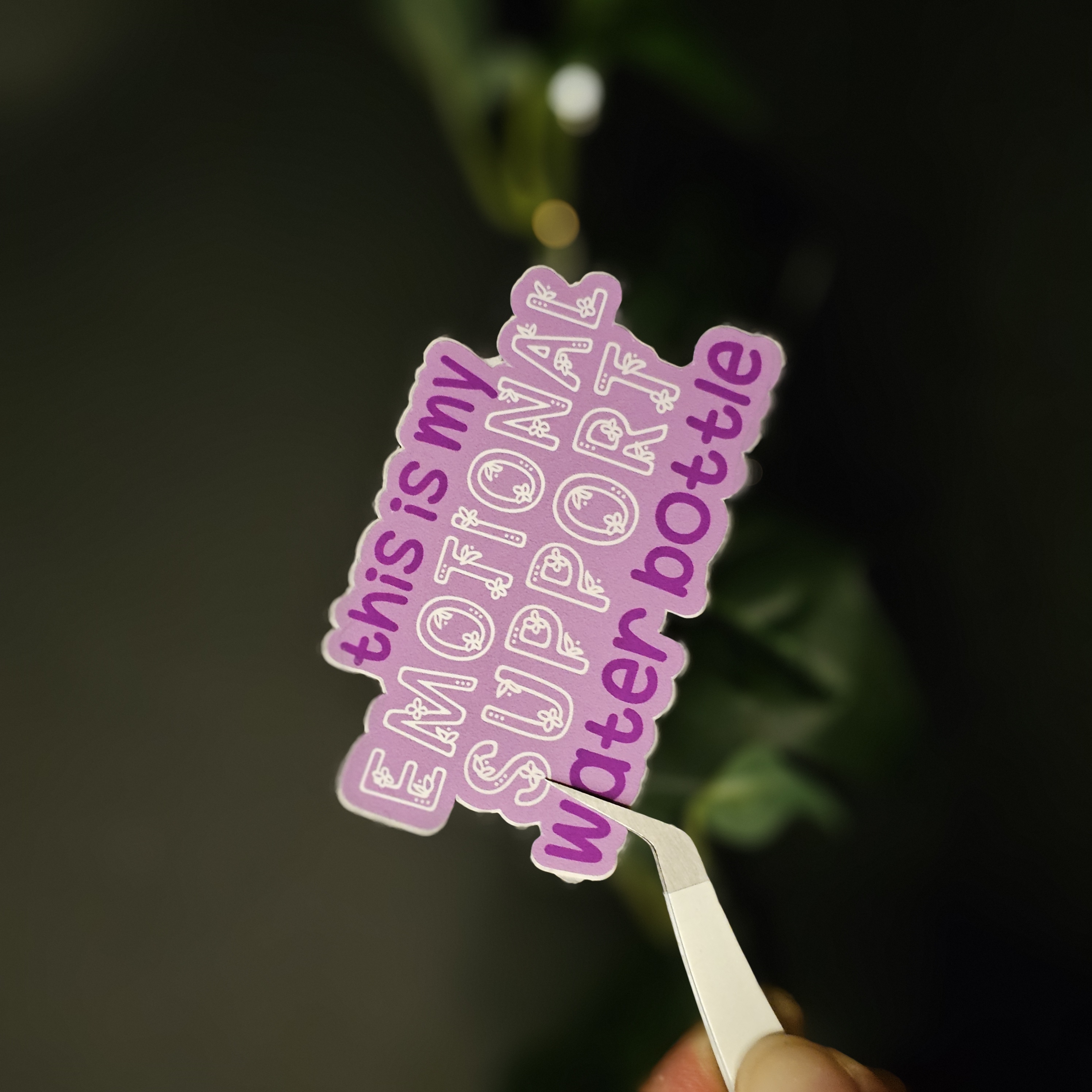 Emotional Support Water Bottle Sticker