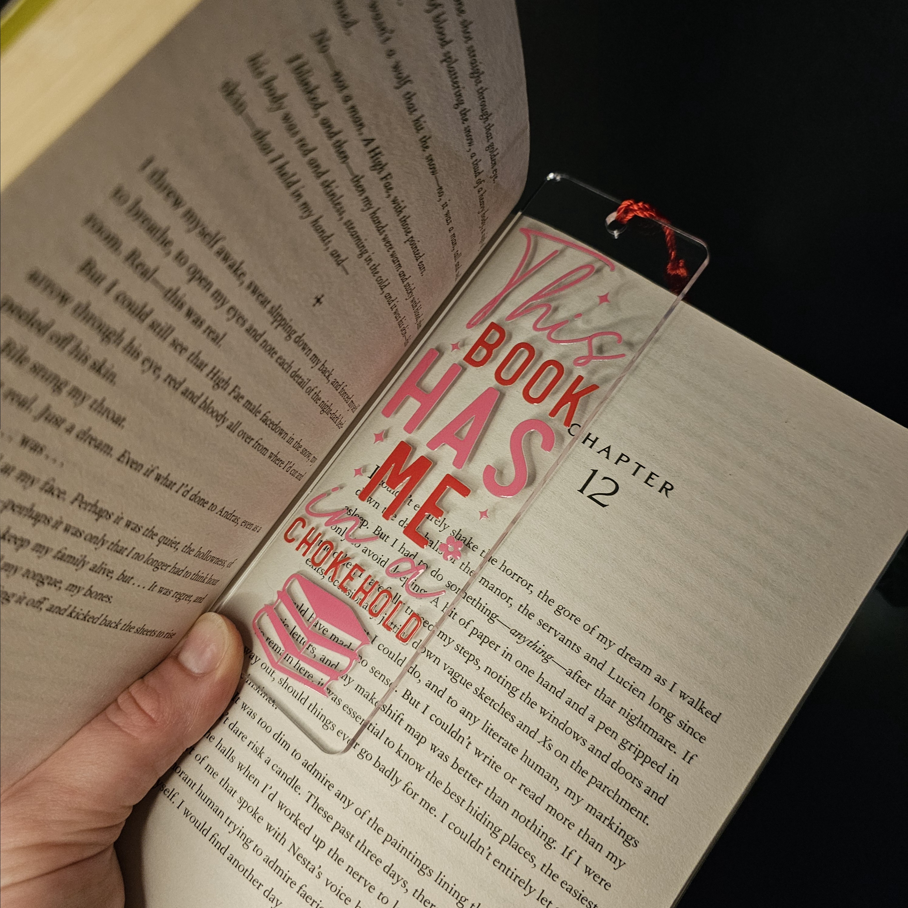 In a Chokehold Acrylic Bookmark