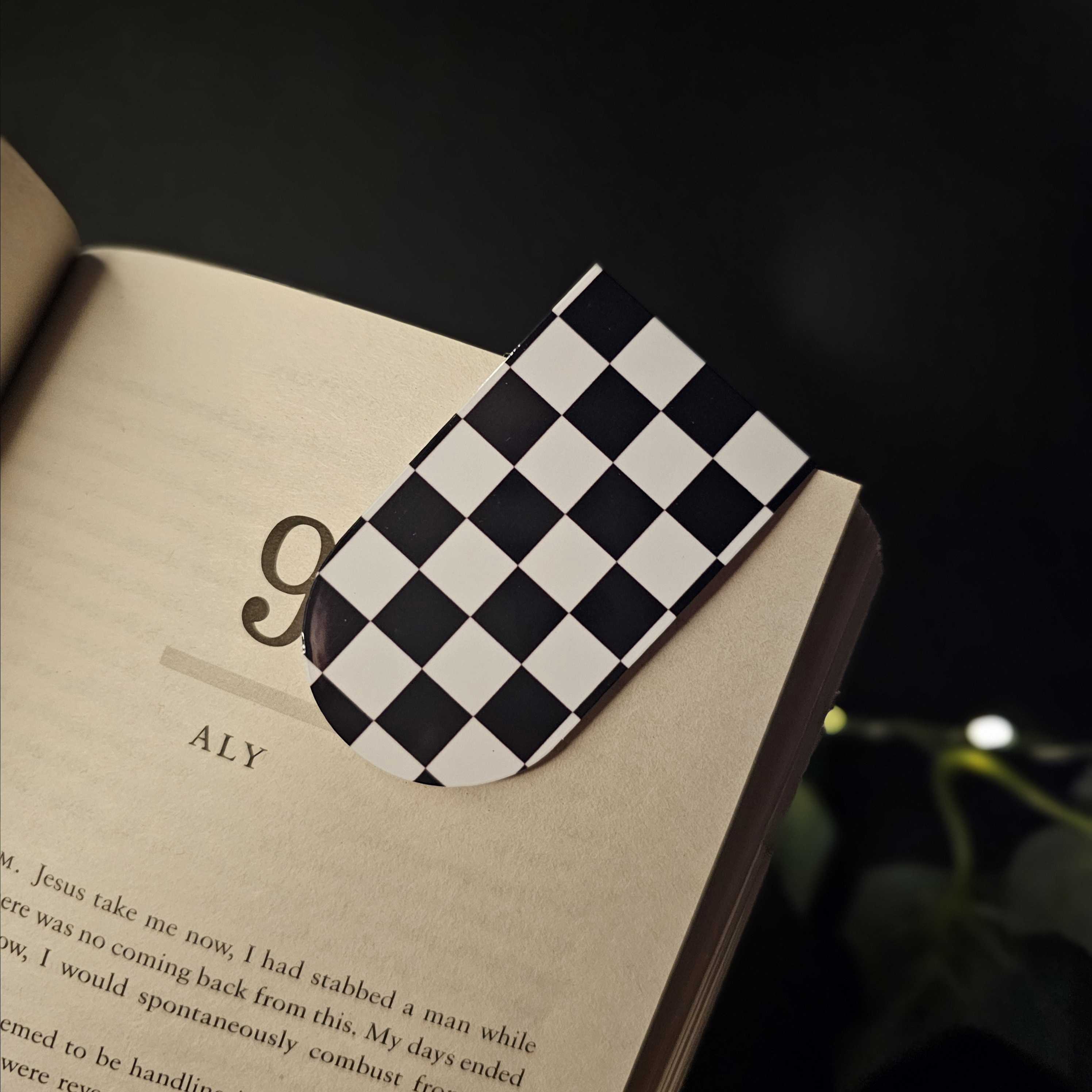 Checkerboard Magnetic Bookmark