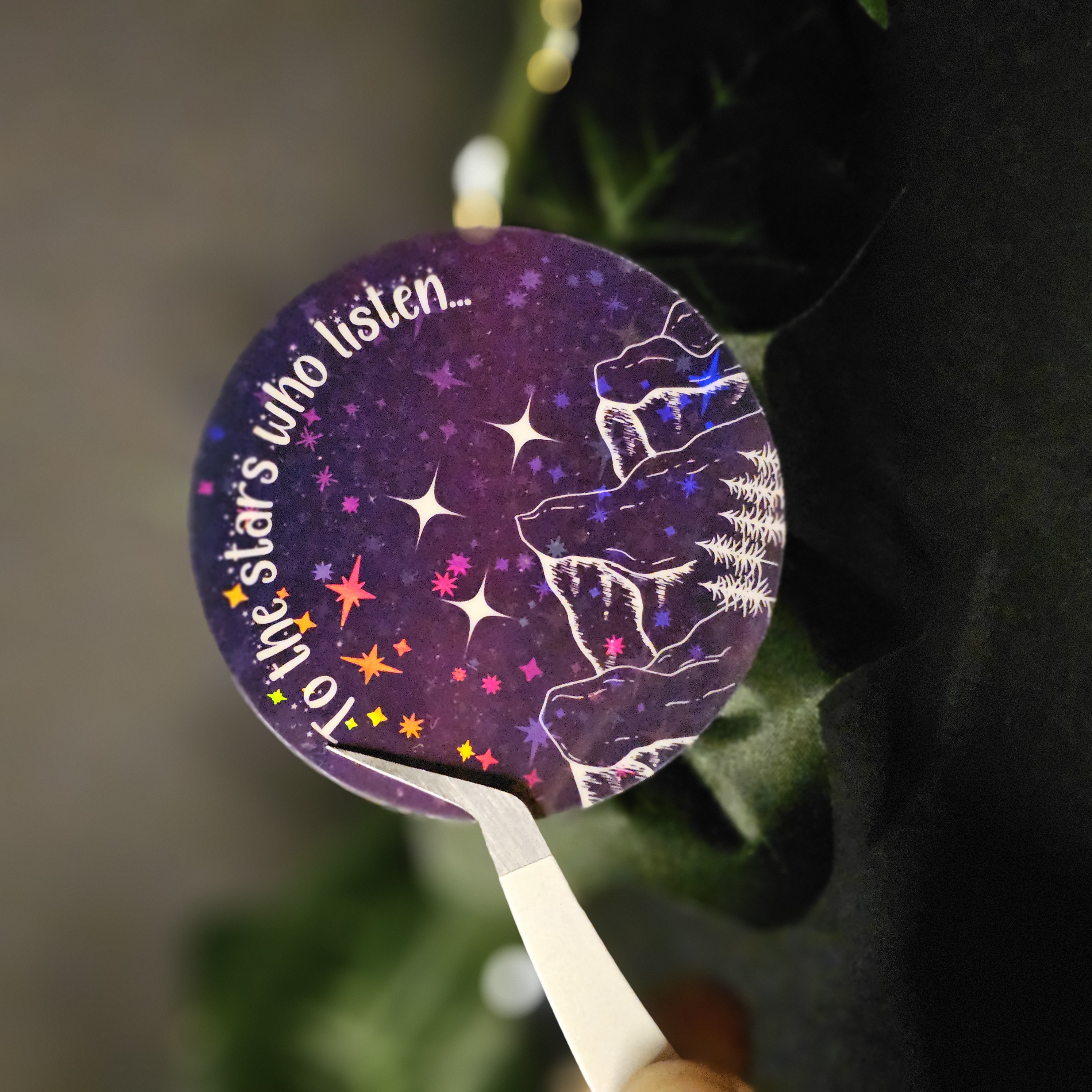 Starry Mountains Sticker