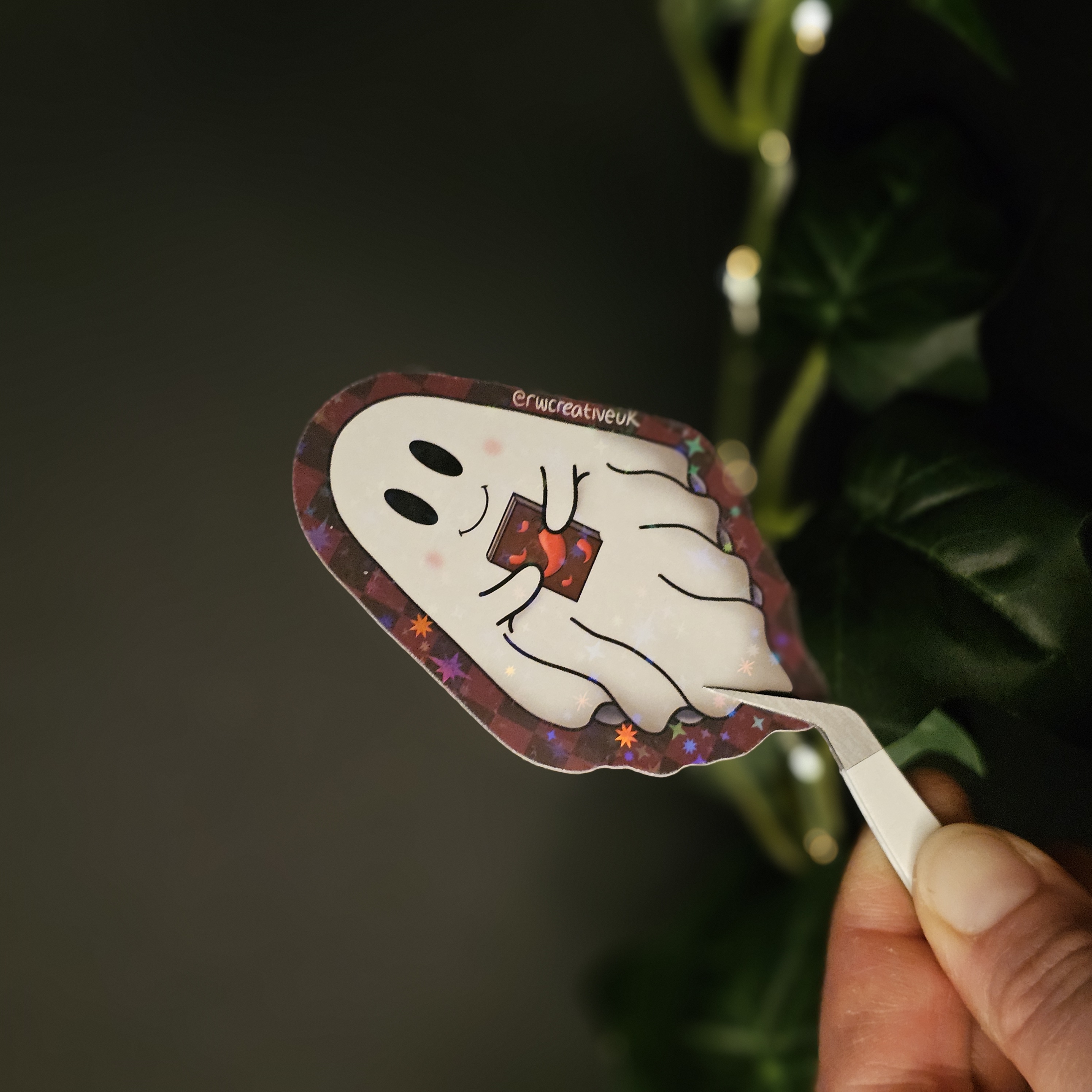 Bookish Ghostie Sticker