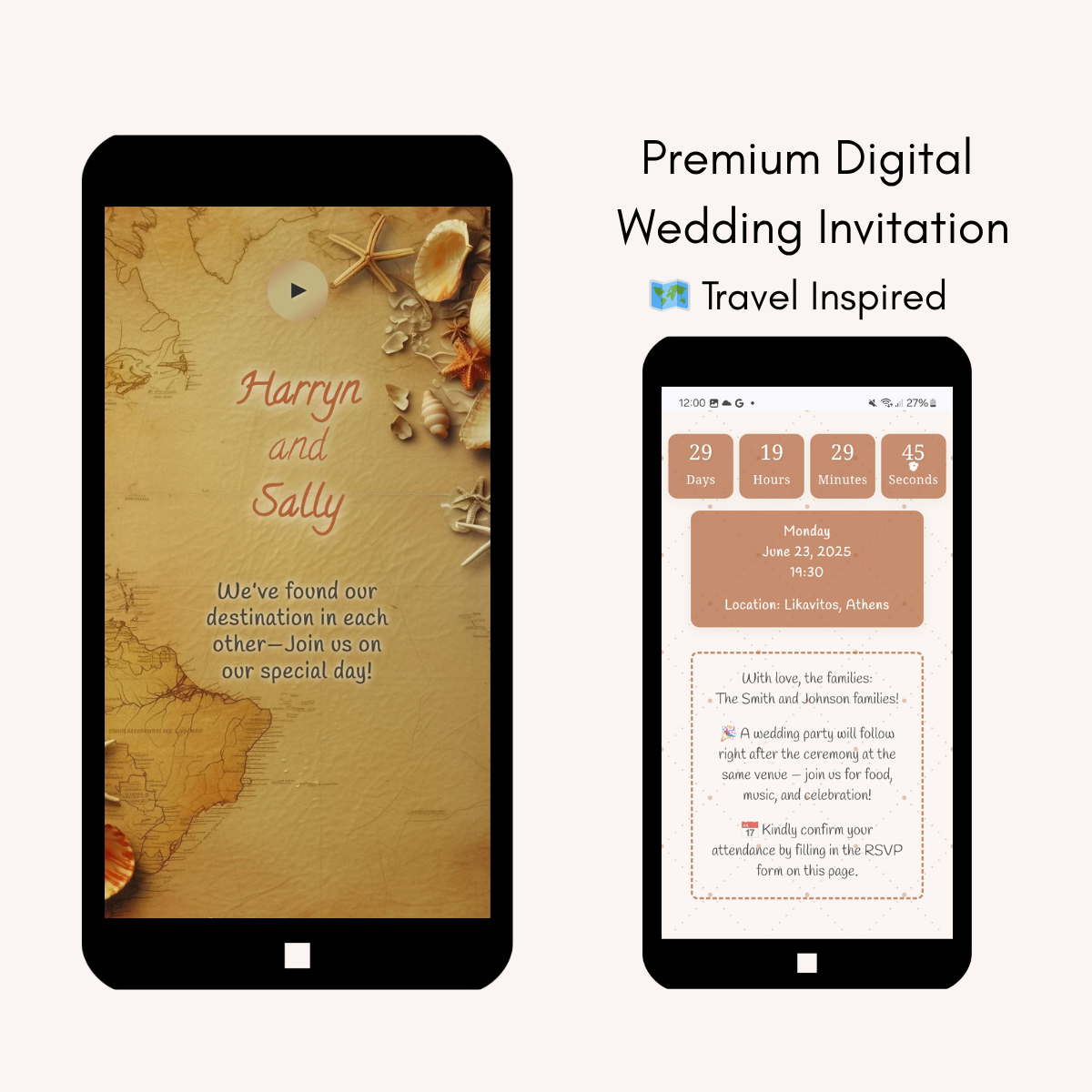 Travel Inspired - Interactive & Personalized Wedding Invitation