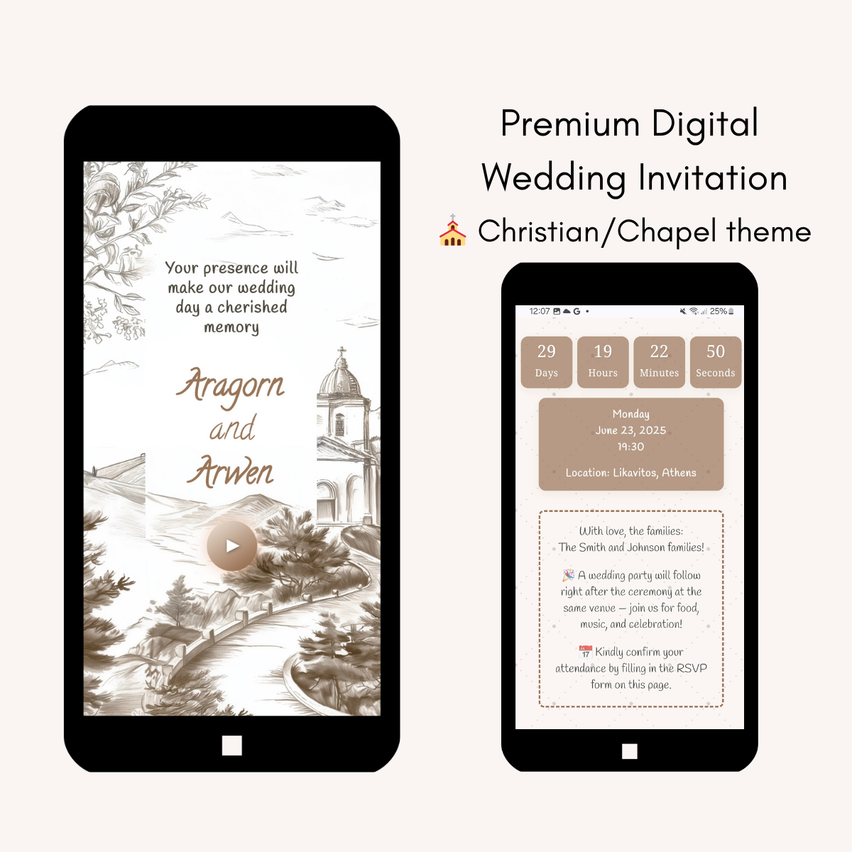 Christian-Inspired Interactive & Personalized Wedding Invitation Website
