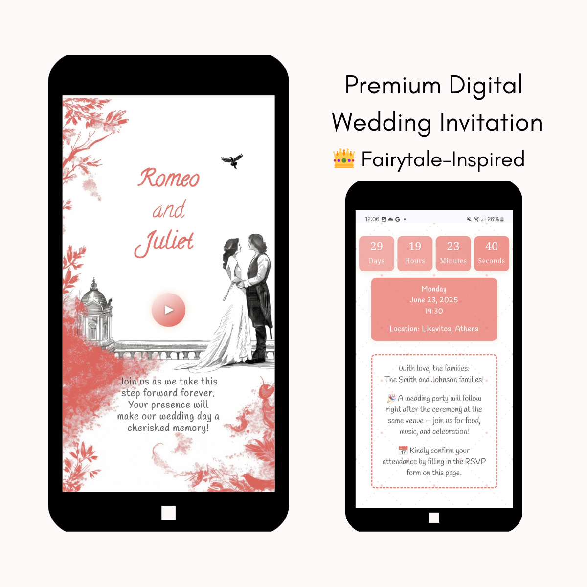 Fairytale-Inspired Interactive & Personalized Wedding Invitation Website