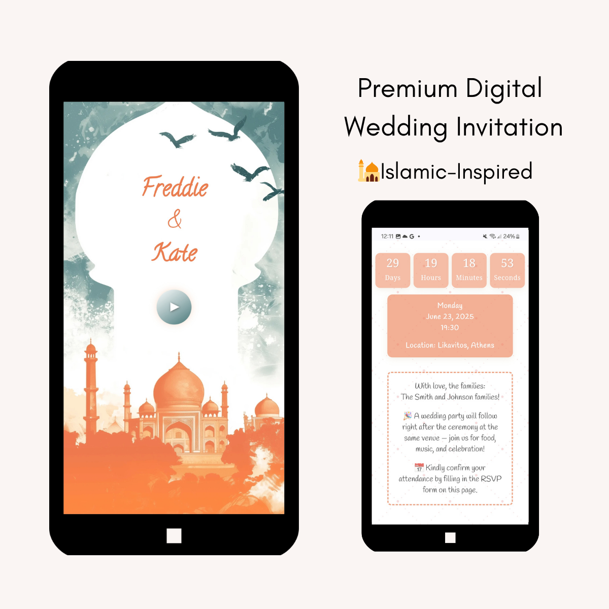 Muslim-Inspired Interactive & Personalized Wedding Invitation