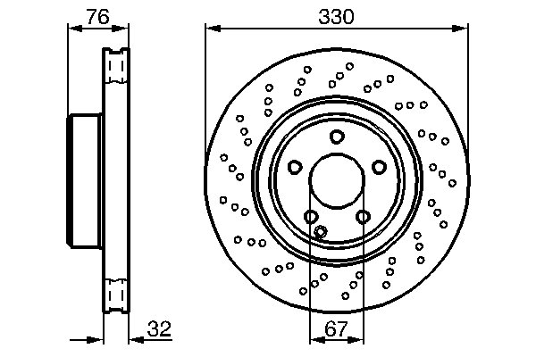 Discos de freno delantero para Mercedes-Benz W220