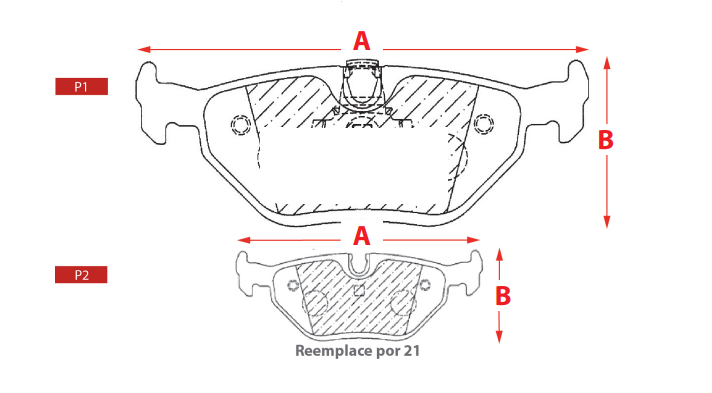 Juego de pastillas traseras BMW E39