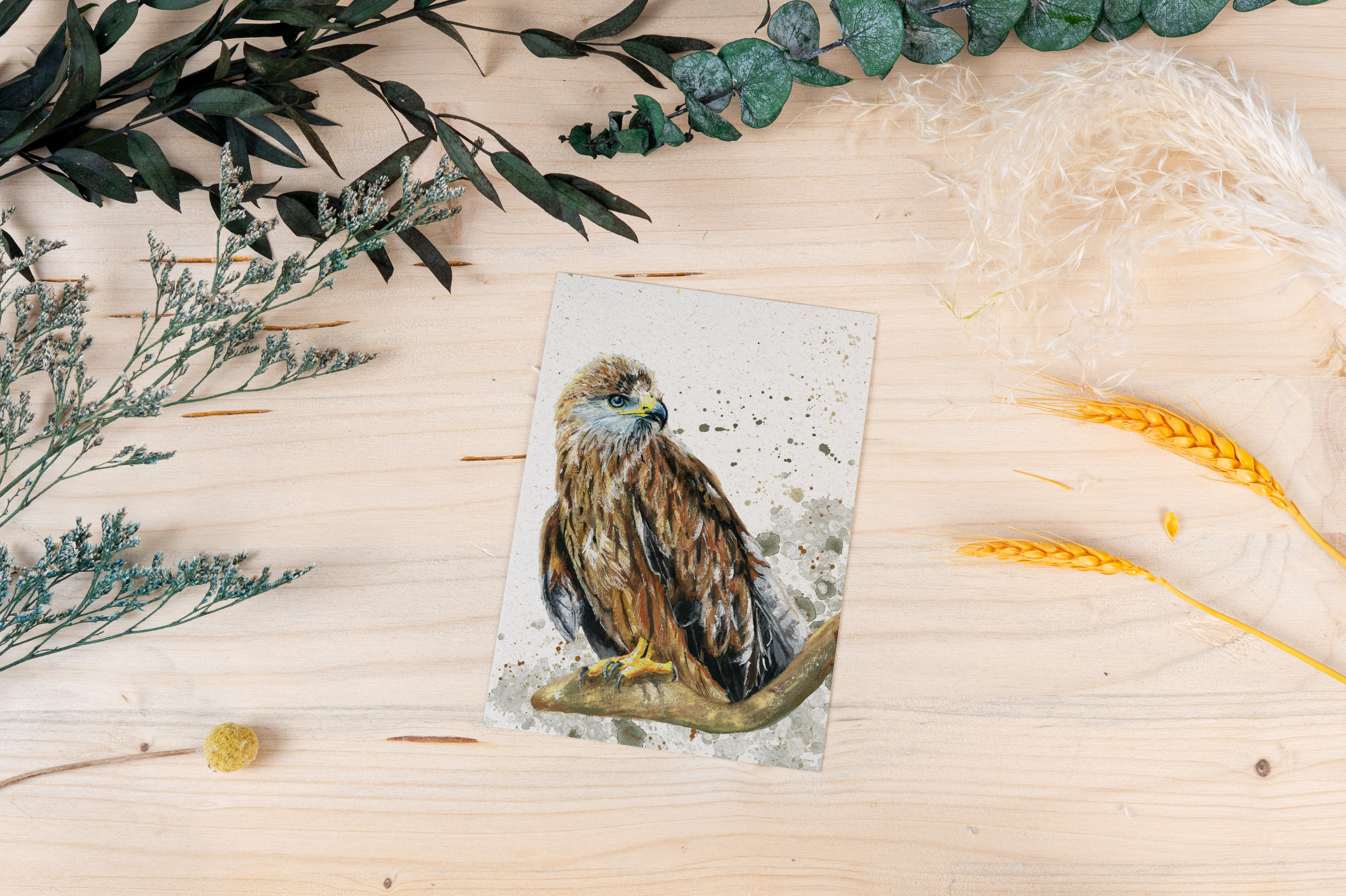 Grußkarte "Wächter der Lüfte - Rotmilan"