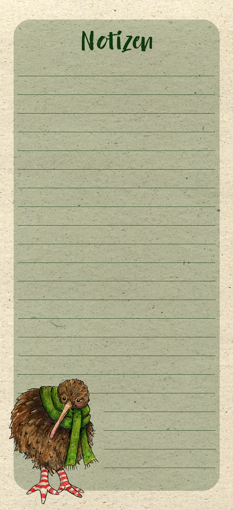 Notizblock - Kiwi