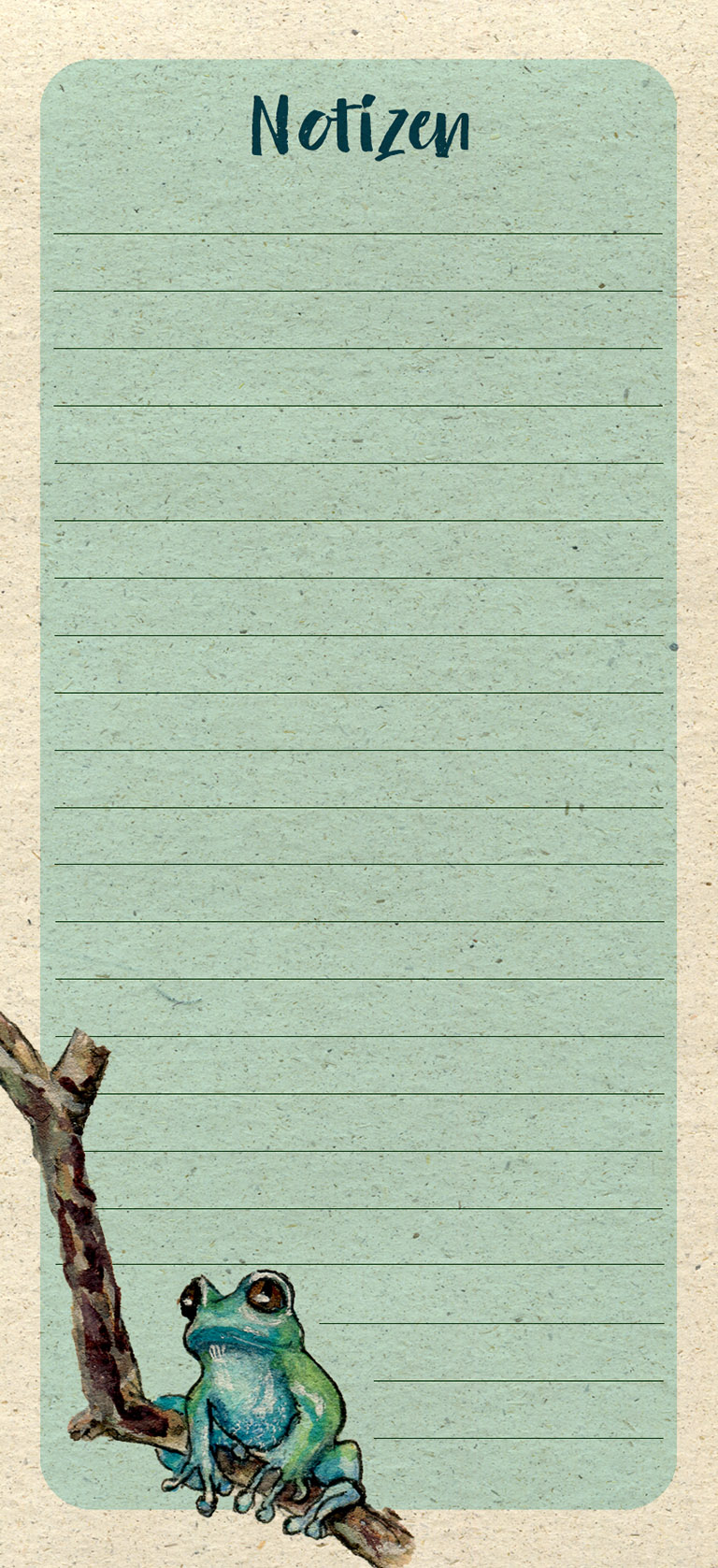 Notizblock - Frosch