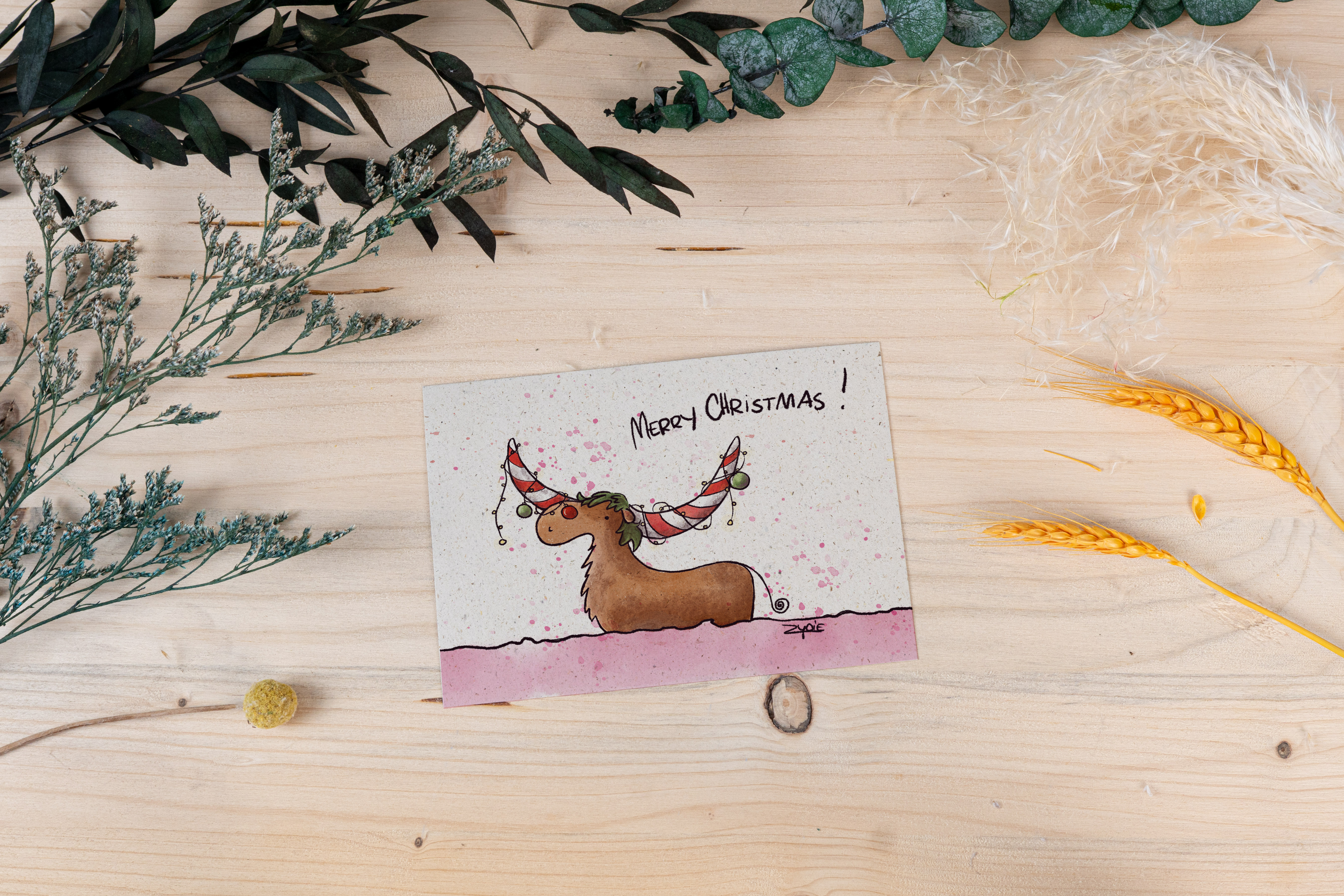 Weihnachtskarte „Weihnachtselch“