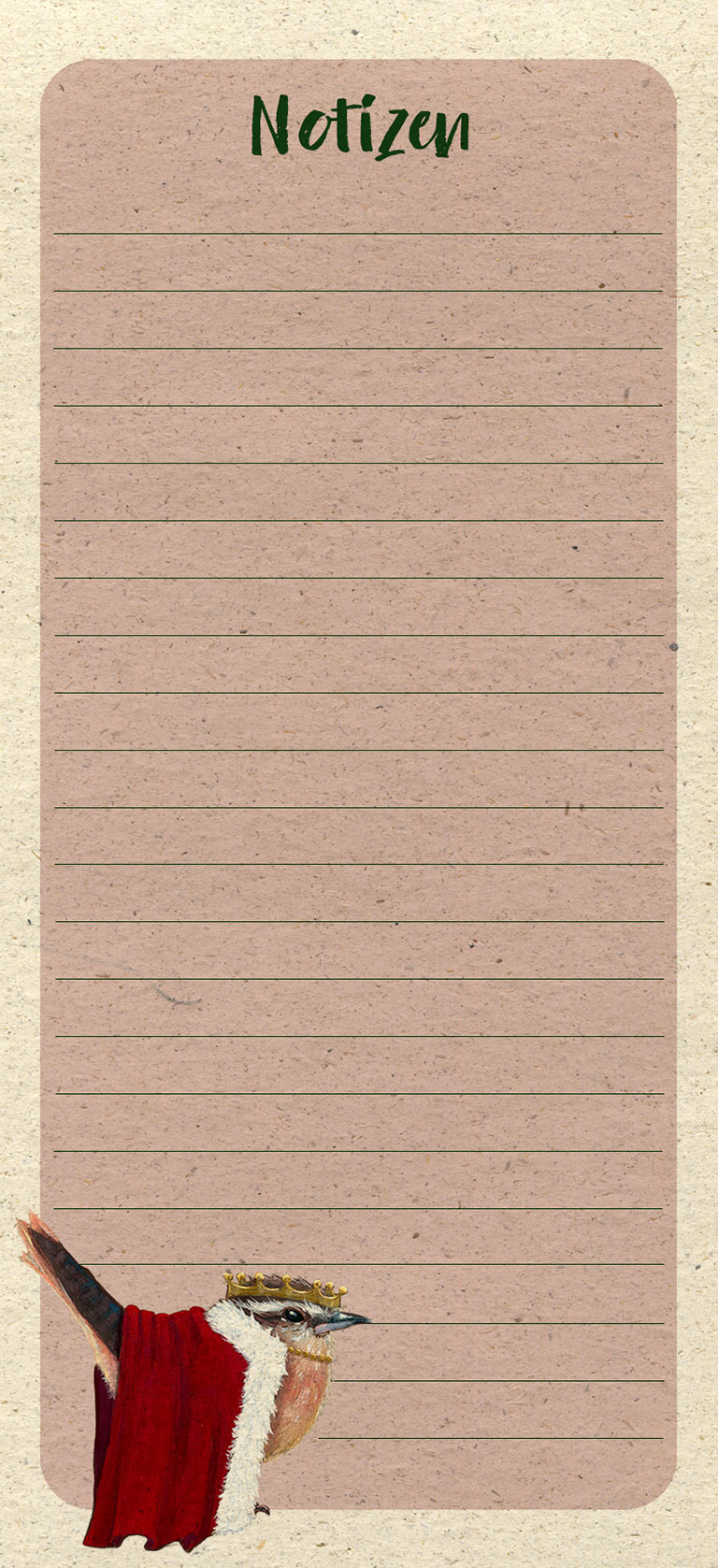 Notizblock - Zaunkönig