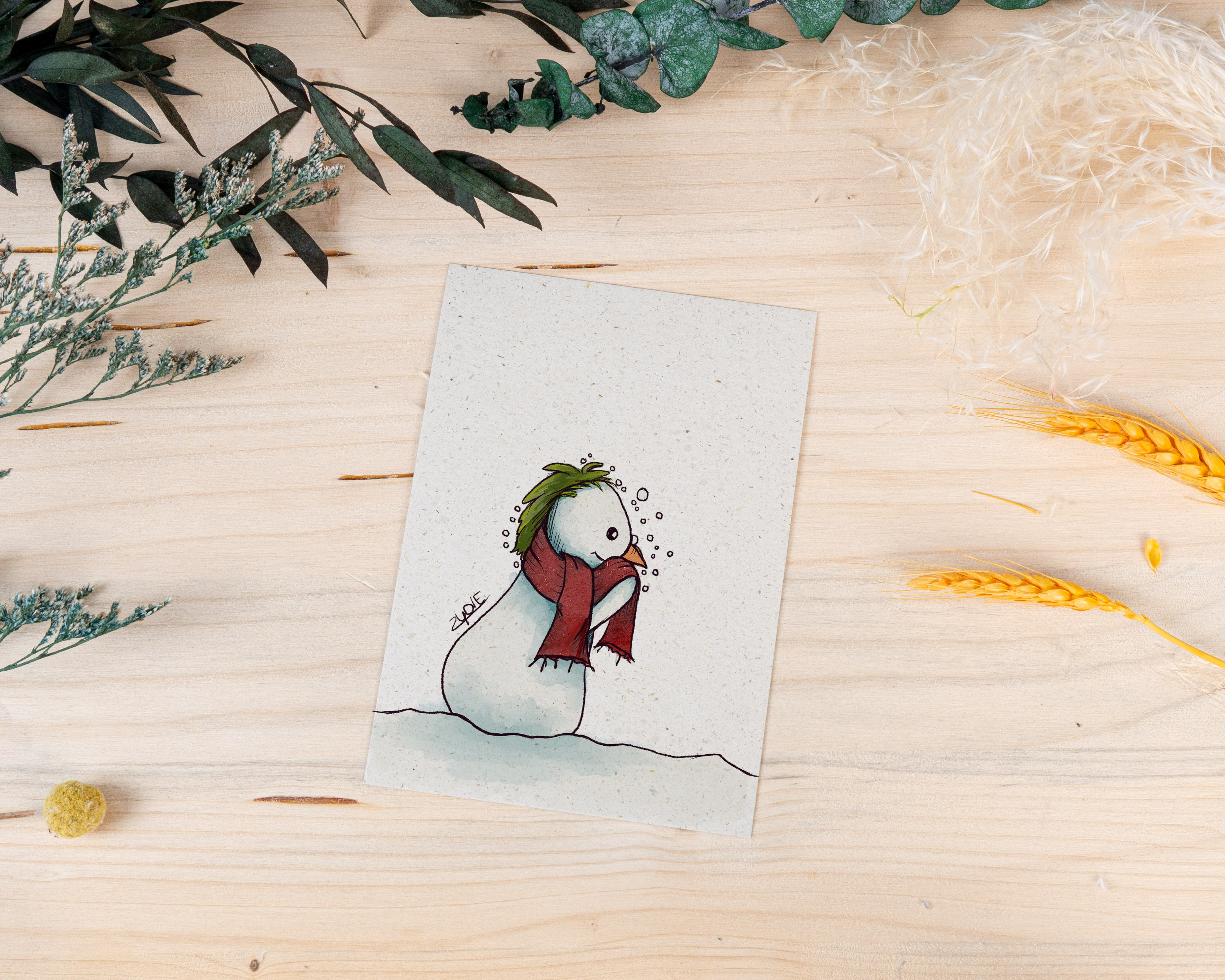 Weihnachtskarte „Schneemann“