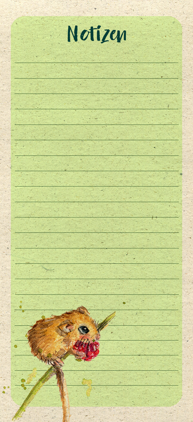 Notizblock - Haselmaus