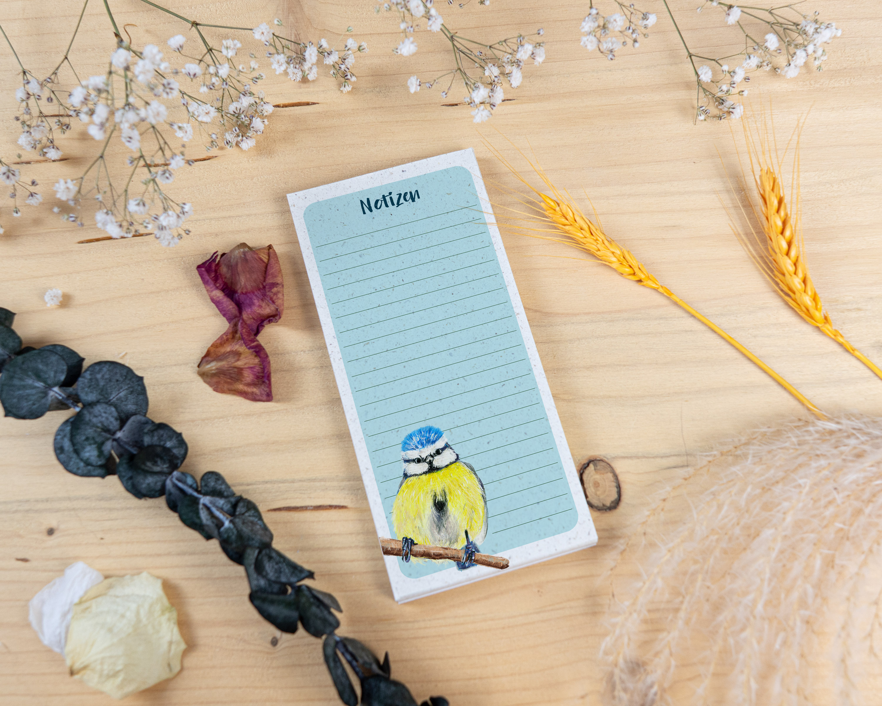 Notizblock - freche Meise
