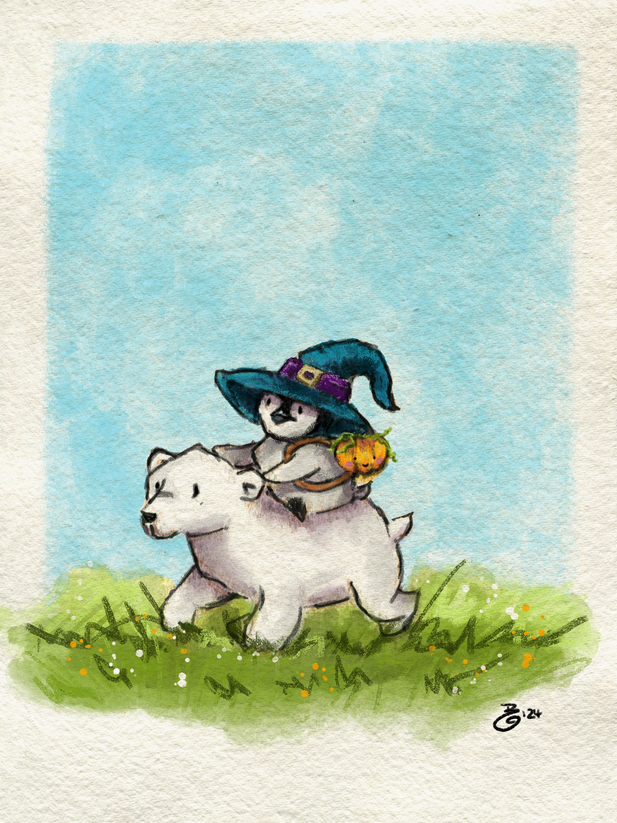 Fine Art Print „Pinguin & Eisbär“