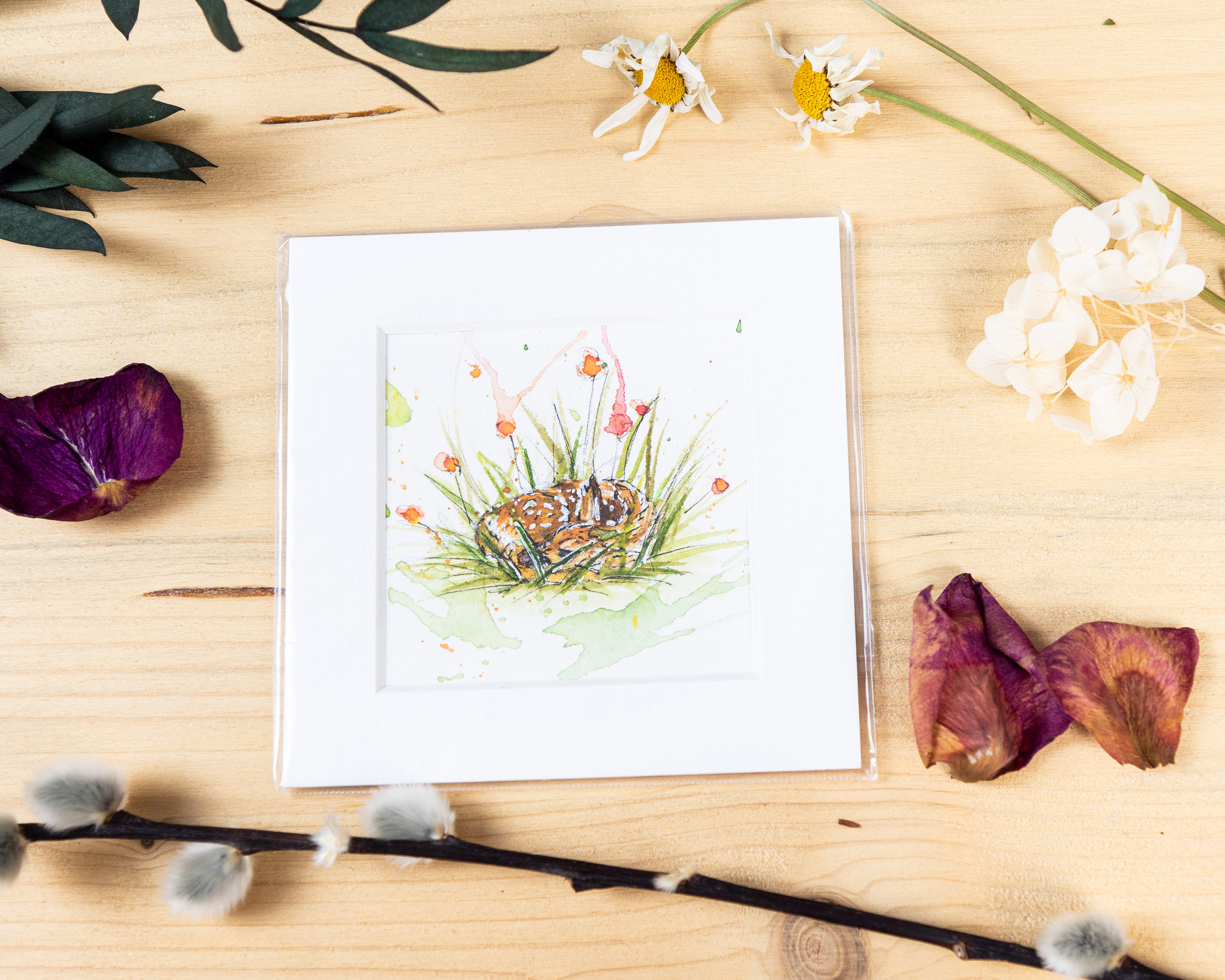 Tiny Art - Rehkitz im Gras