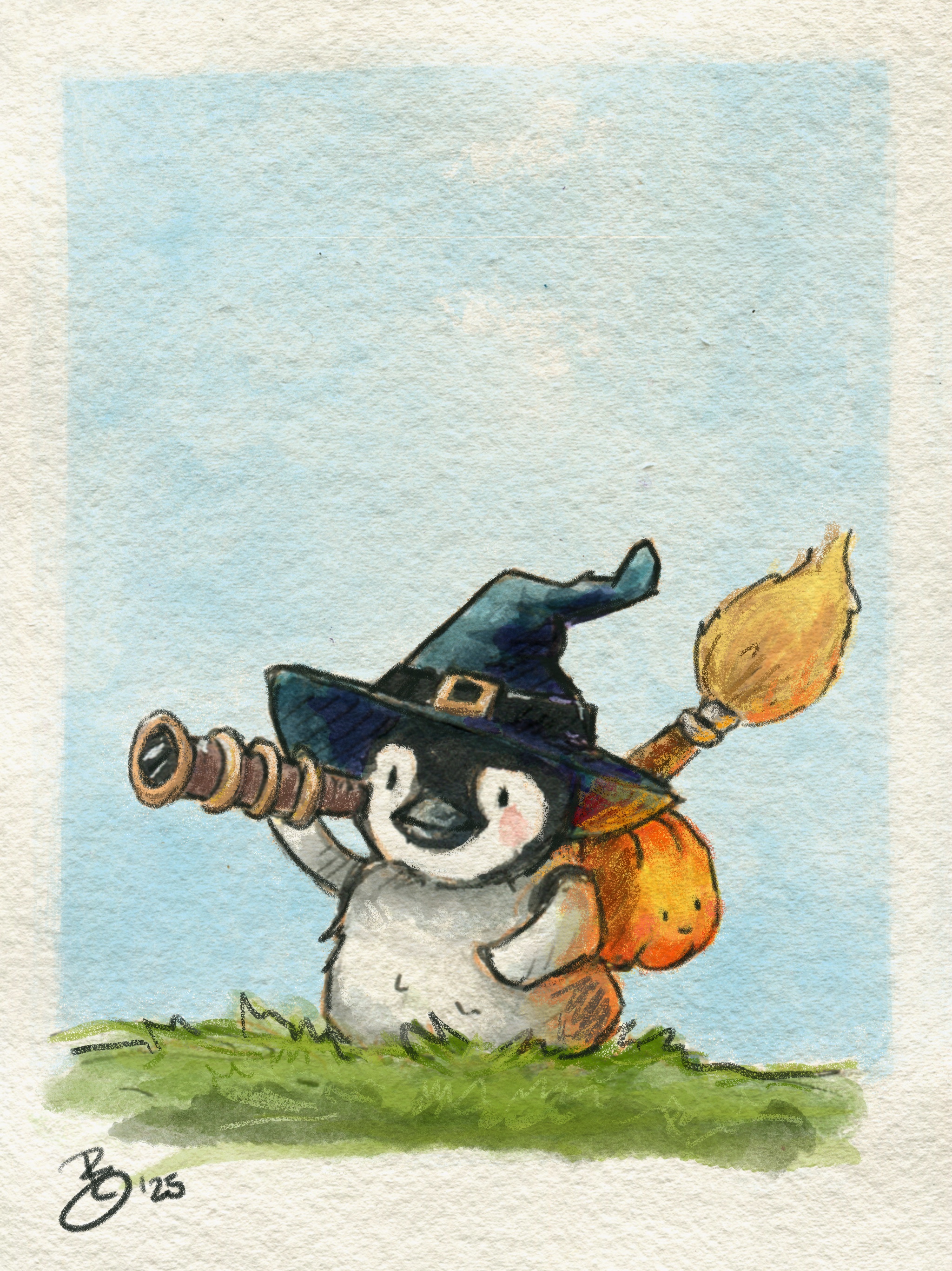 Fine Art Print „Pinguin auf Wanderschaft“