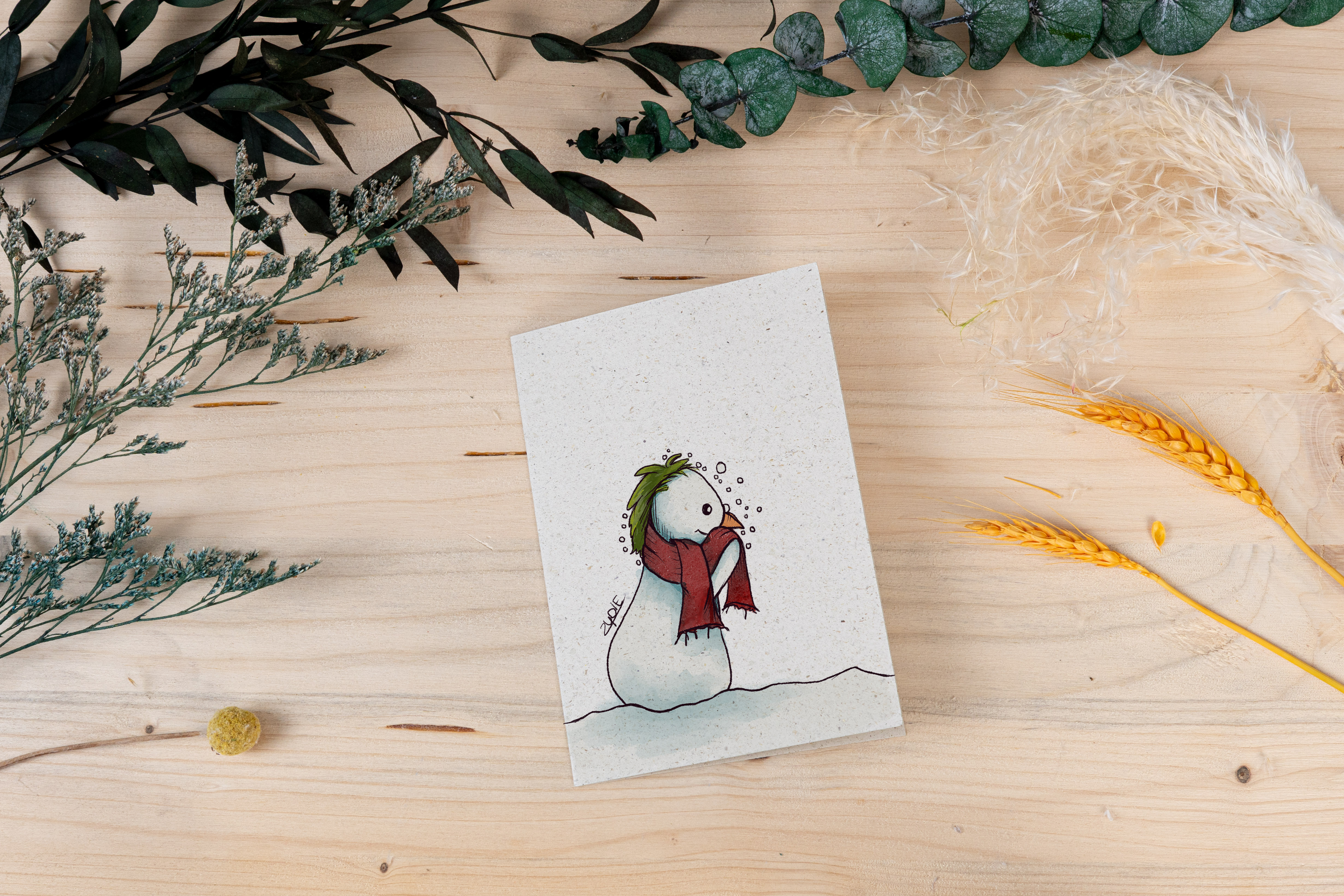 Weihnachtskarte „Schneemann“