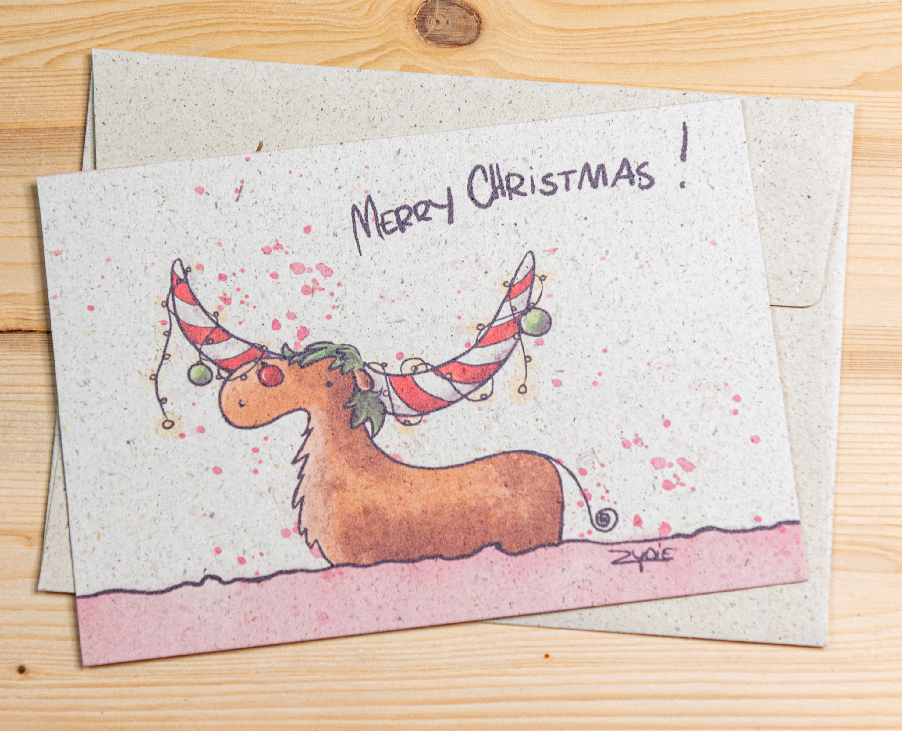 Weihnachtskarte „Weihnachtselch“