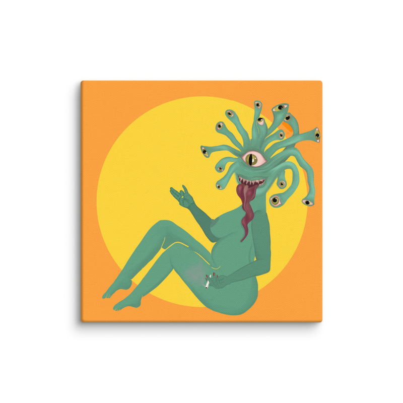 Smokin Hot While Smokin Pot Print on Canvas