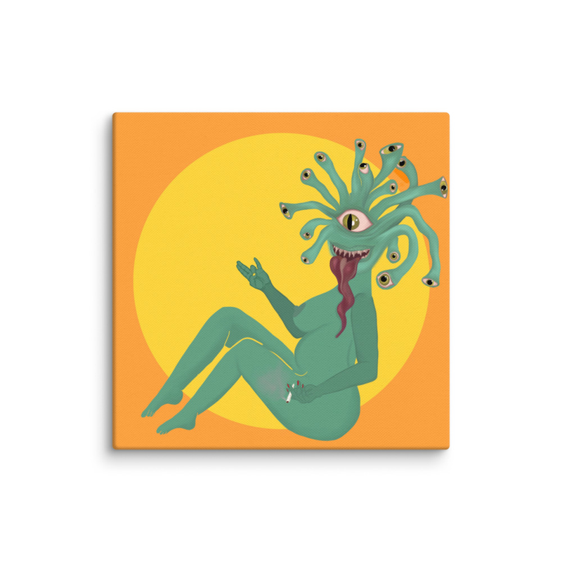 Smokin Hot While Smokin Pot Print on Canvas