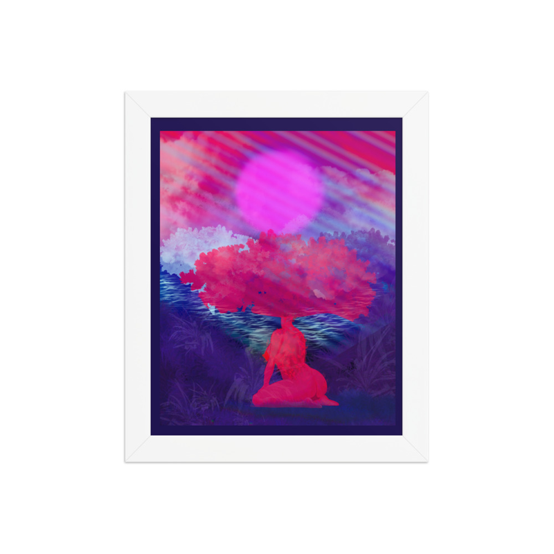 One with Nature Framed Glossy Print 