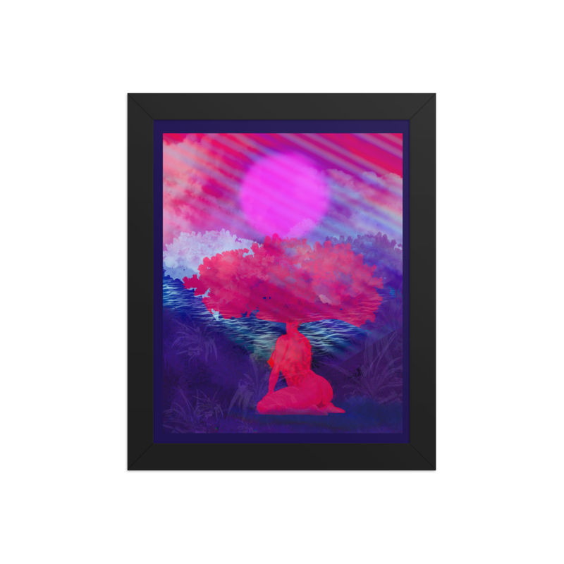One with Nature Framed Glossy Print 