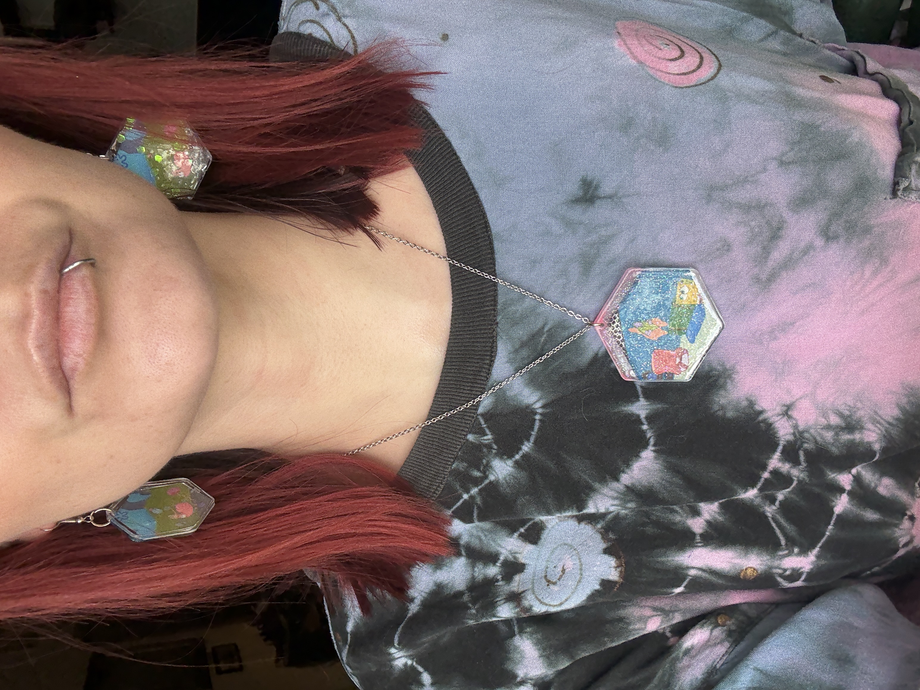 SpongeBob Inspired Earring and Necklace Set 