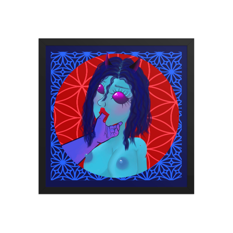 Blue Raspberry Sucker Framed print
