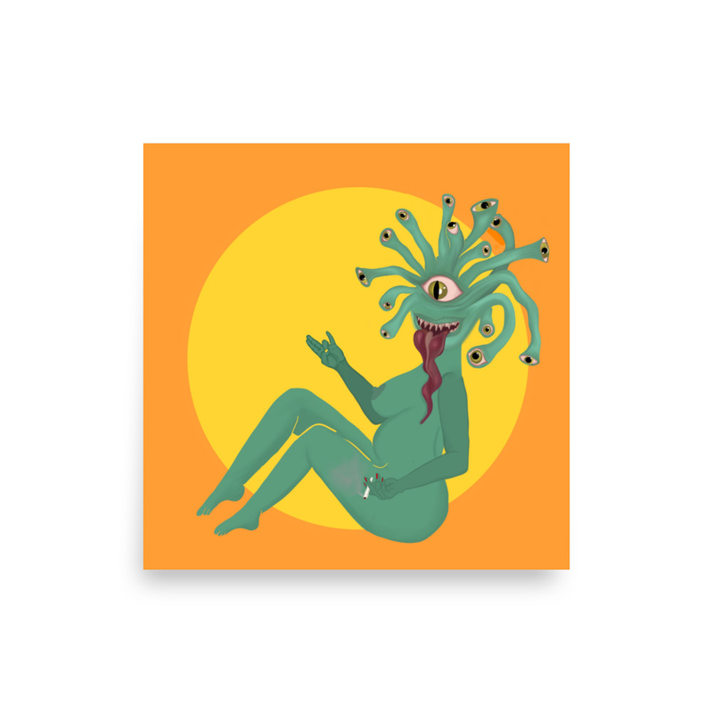 Smoking Hot and Smokin Pot Photo paper poster Print