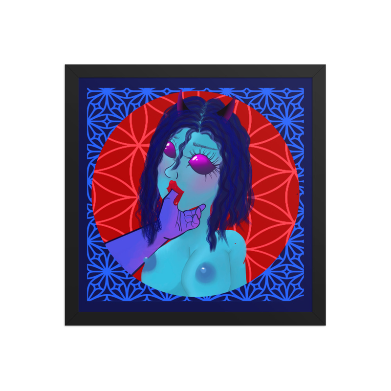 Blue Raspberry Sucker Framed print