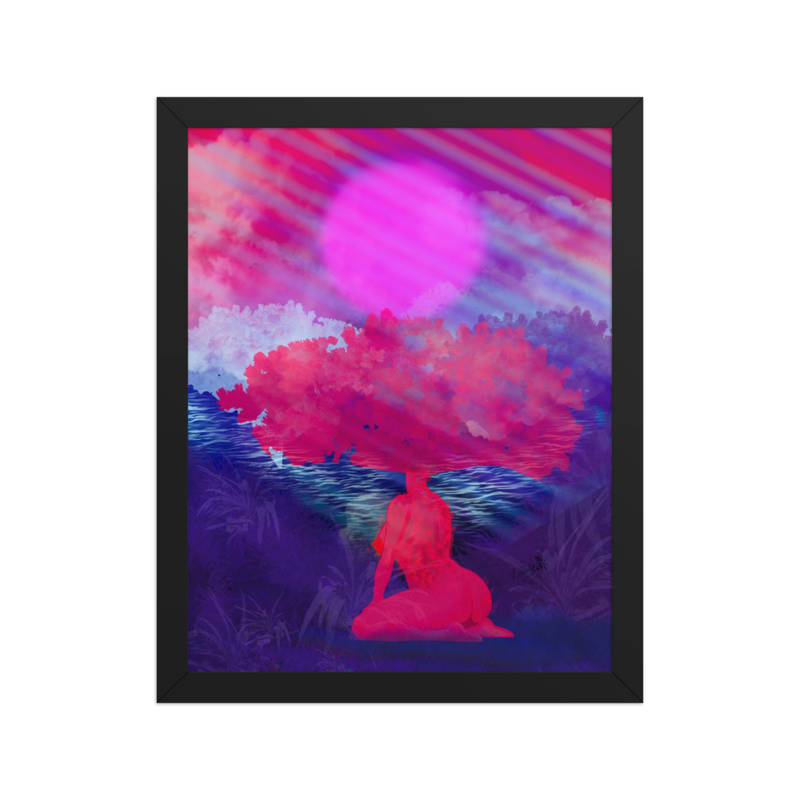 One with Nature Framed Glossy Print 