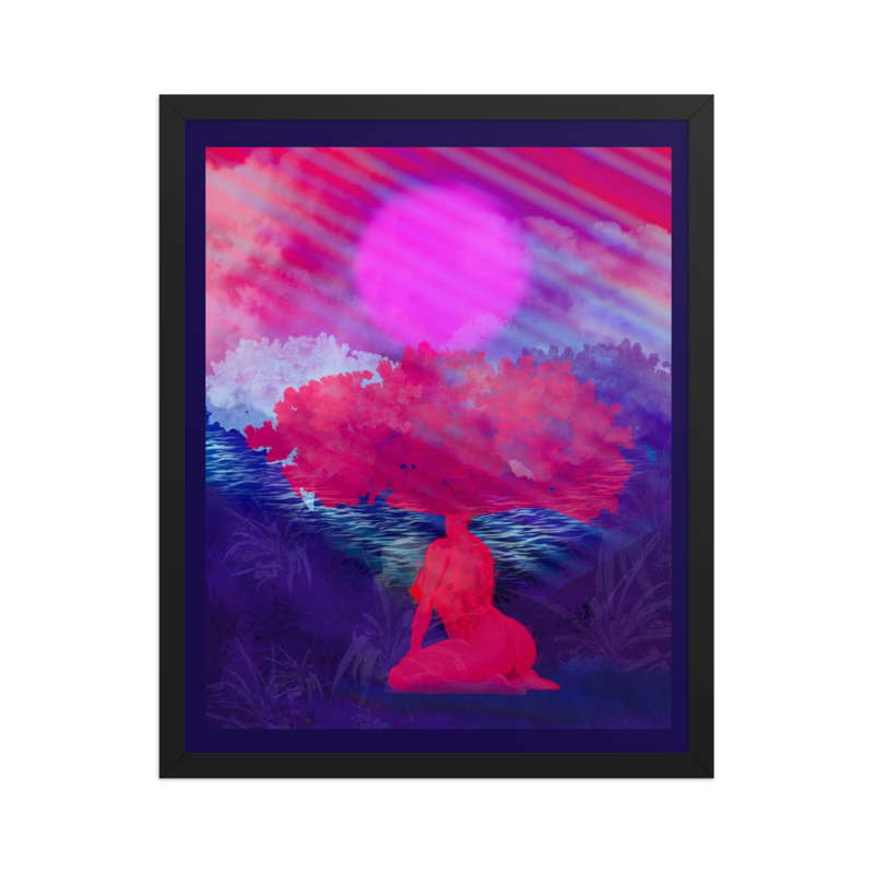 One with Nature Framed Glossy Print 