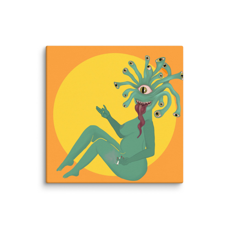 Smokin Hot While Smokin Pot Print on Canvas