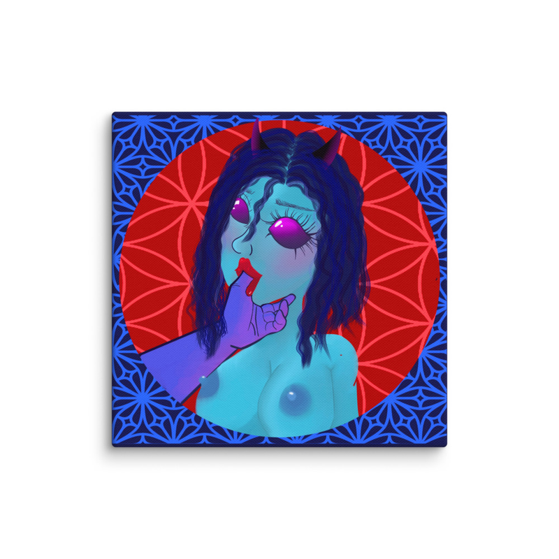 Blue Raspberry Sucker Canvas Print 