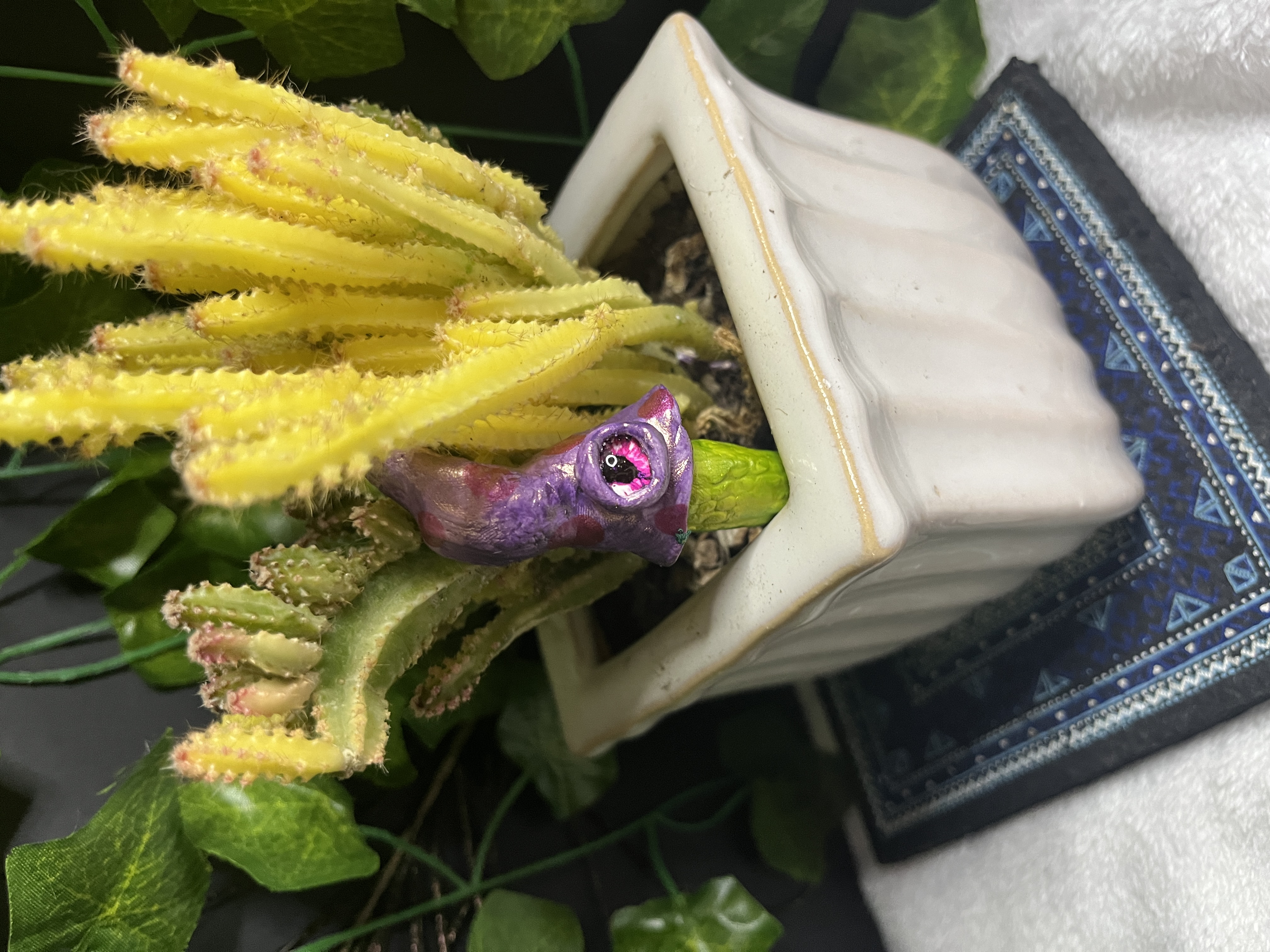 Purple and Green Mushroom Plant Friend