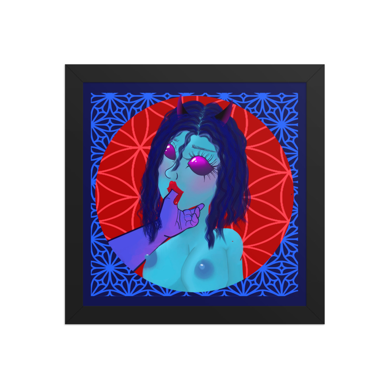 Blue Raspberry Sucker Framed print