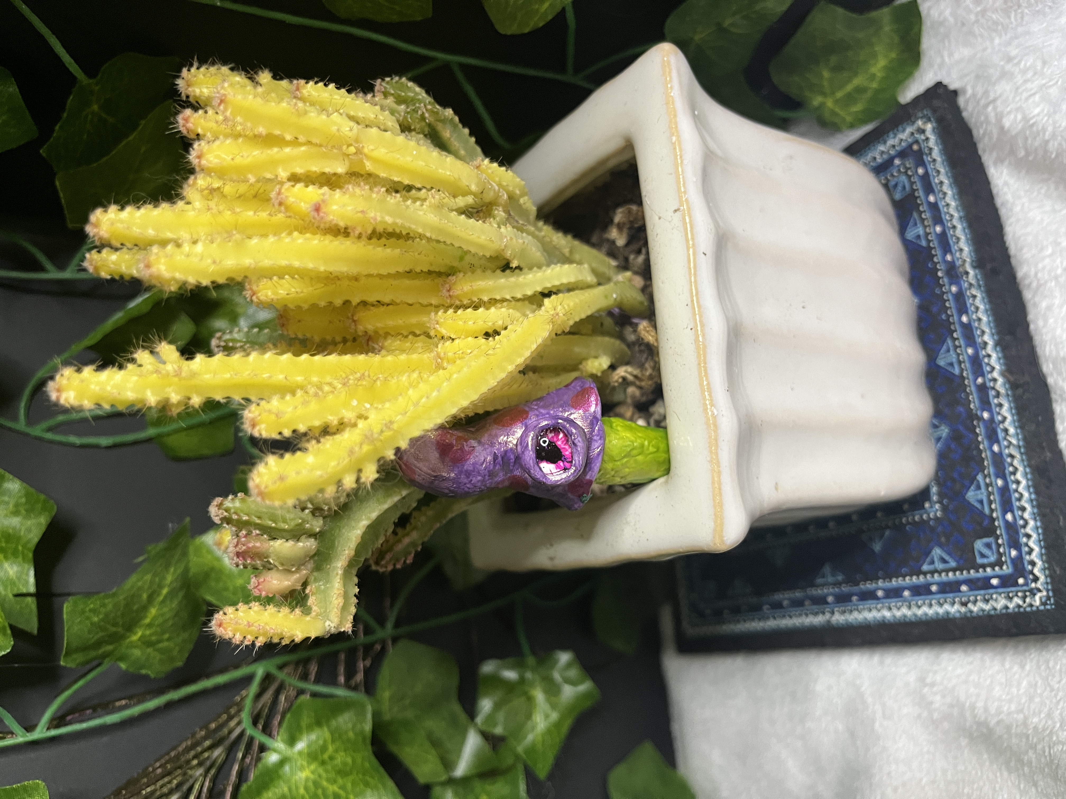 Purple and Green Mushroom Plant Friend