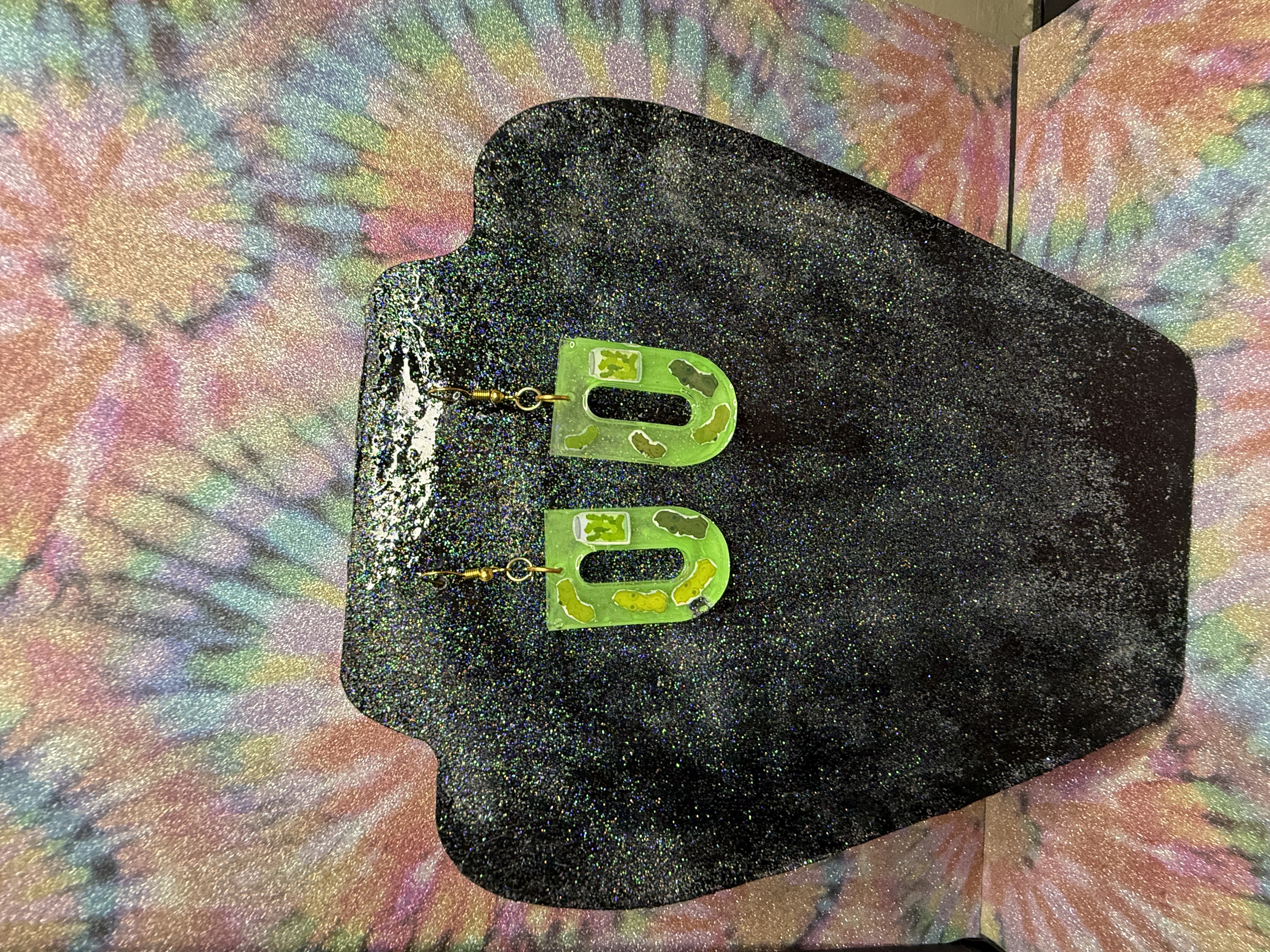 Glow In The Dark Hot Spicy Pickle Earrings