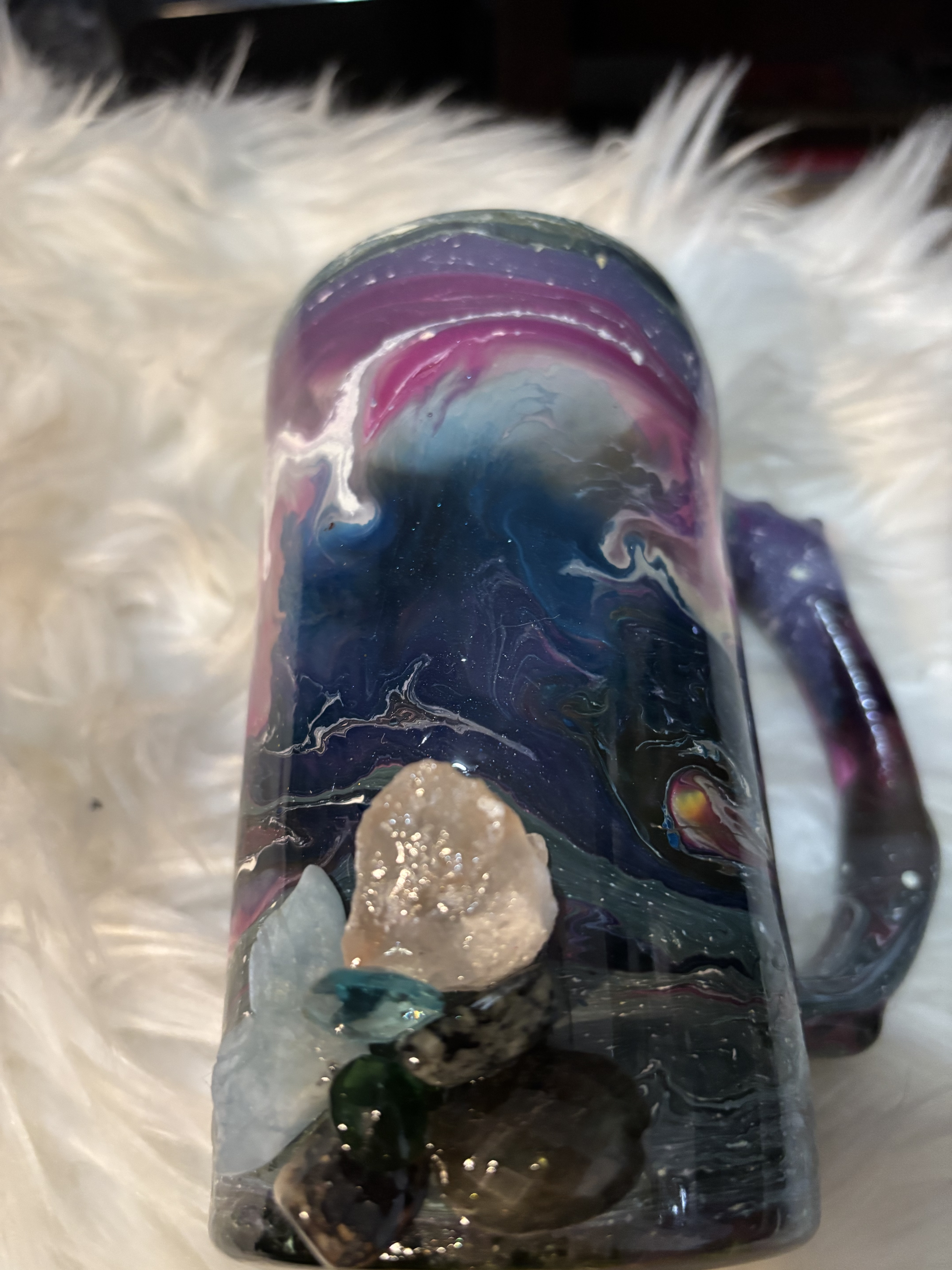 Hand-Painted Glass Mug