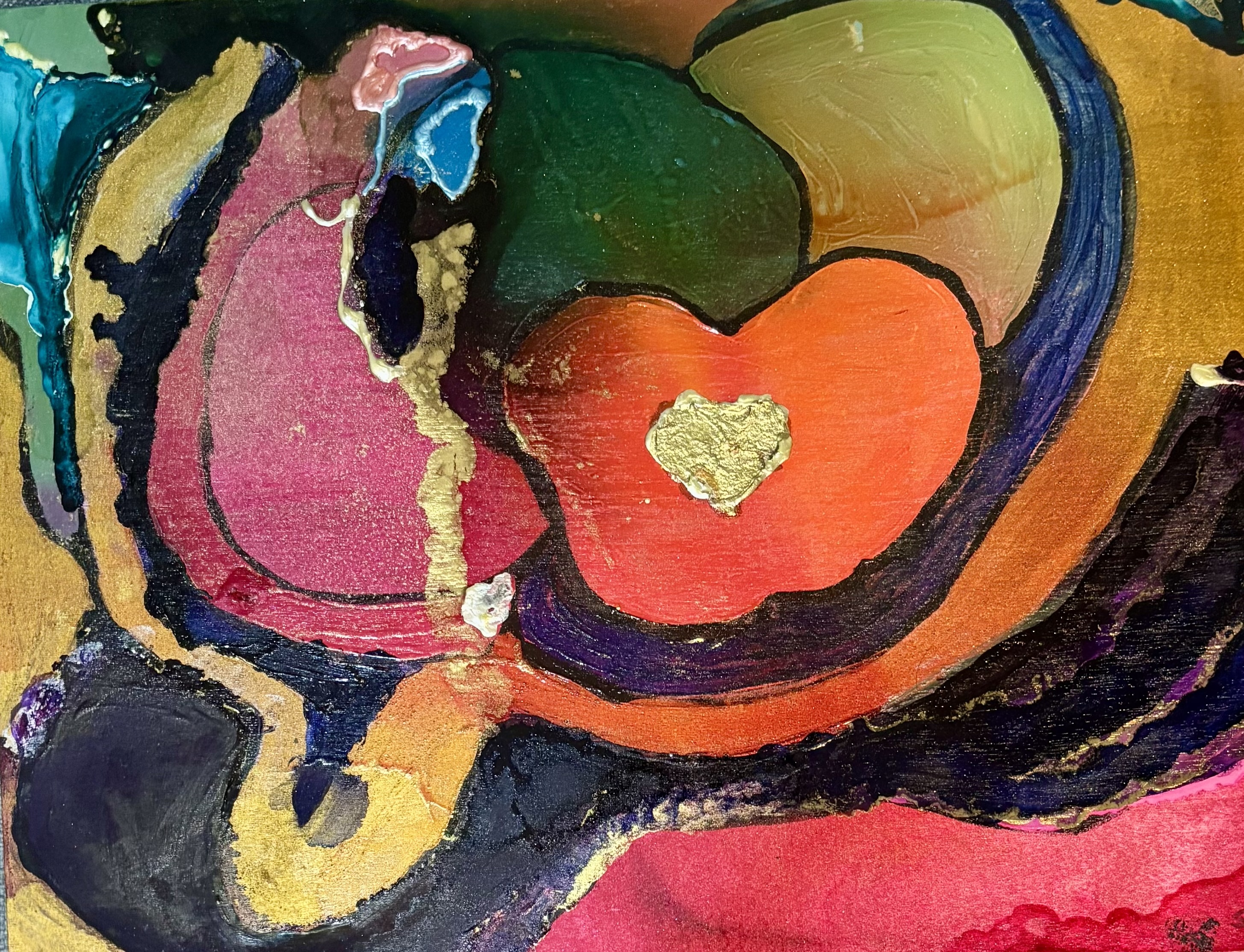 Abstract Art Painting (11x14 cradled wood panel)