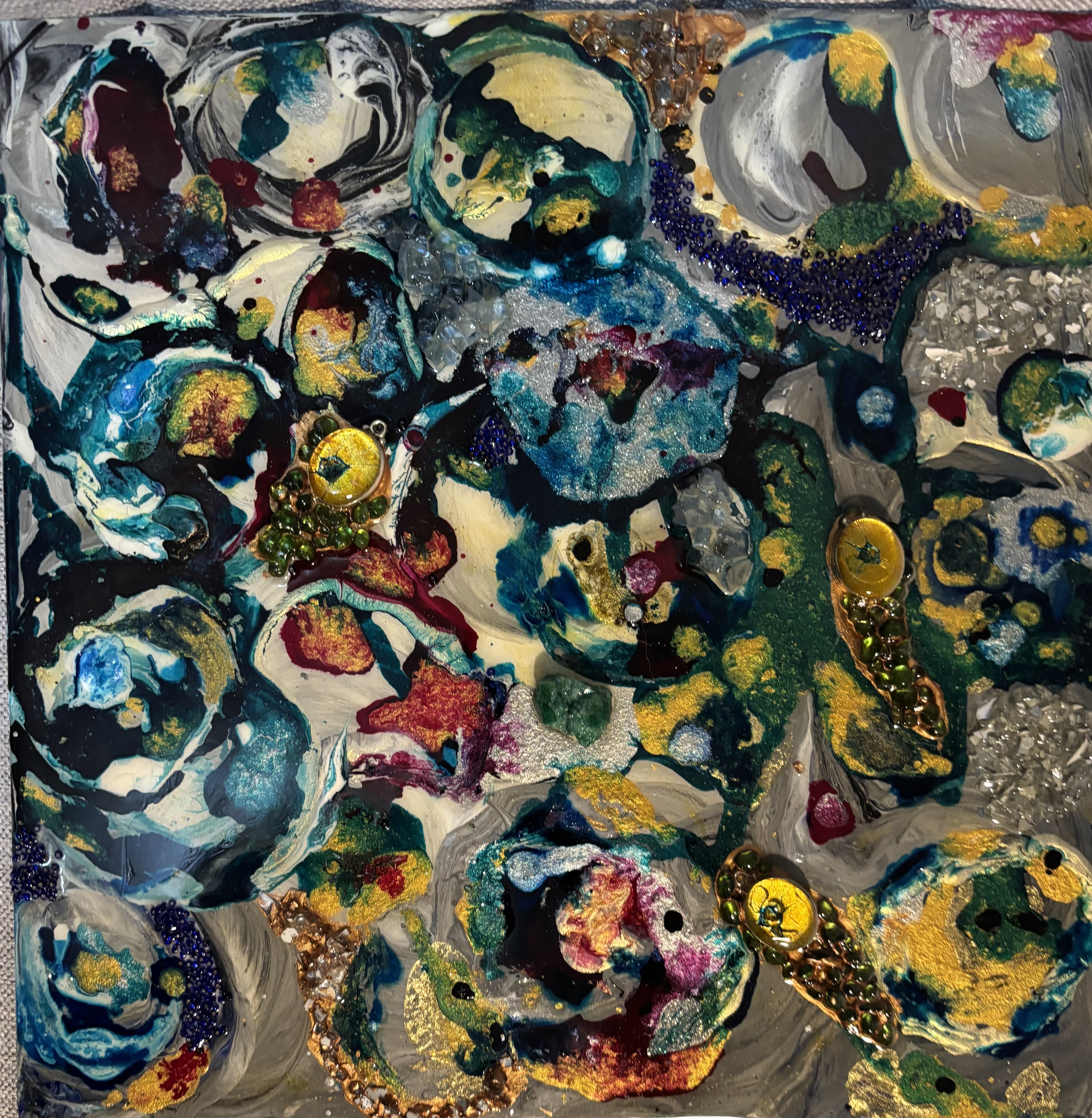 Abstract Art Painting (24x24 cradled wood panel)