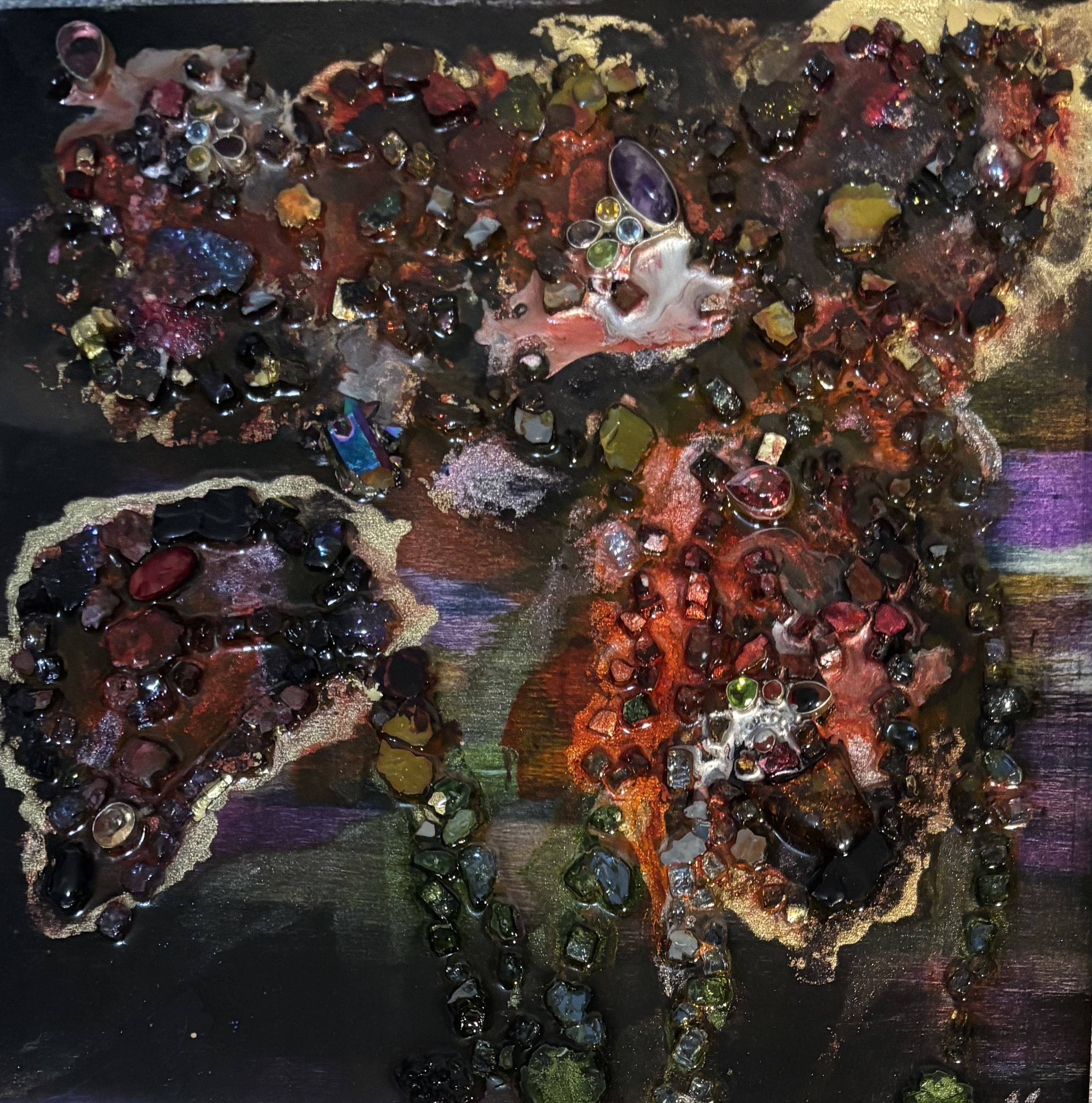 Abstract Mixed Media Artwork (10x10 on wood cradle panel)