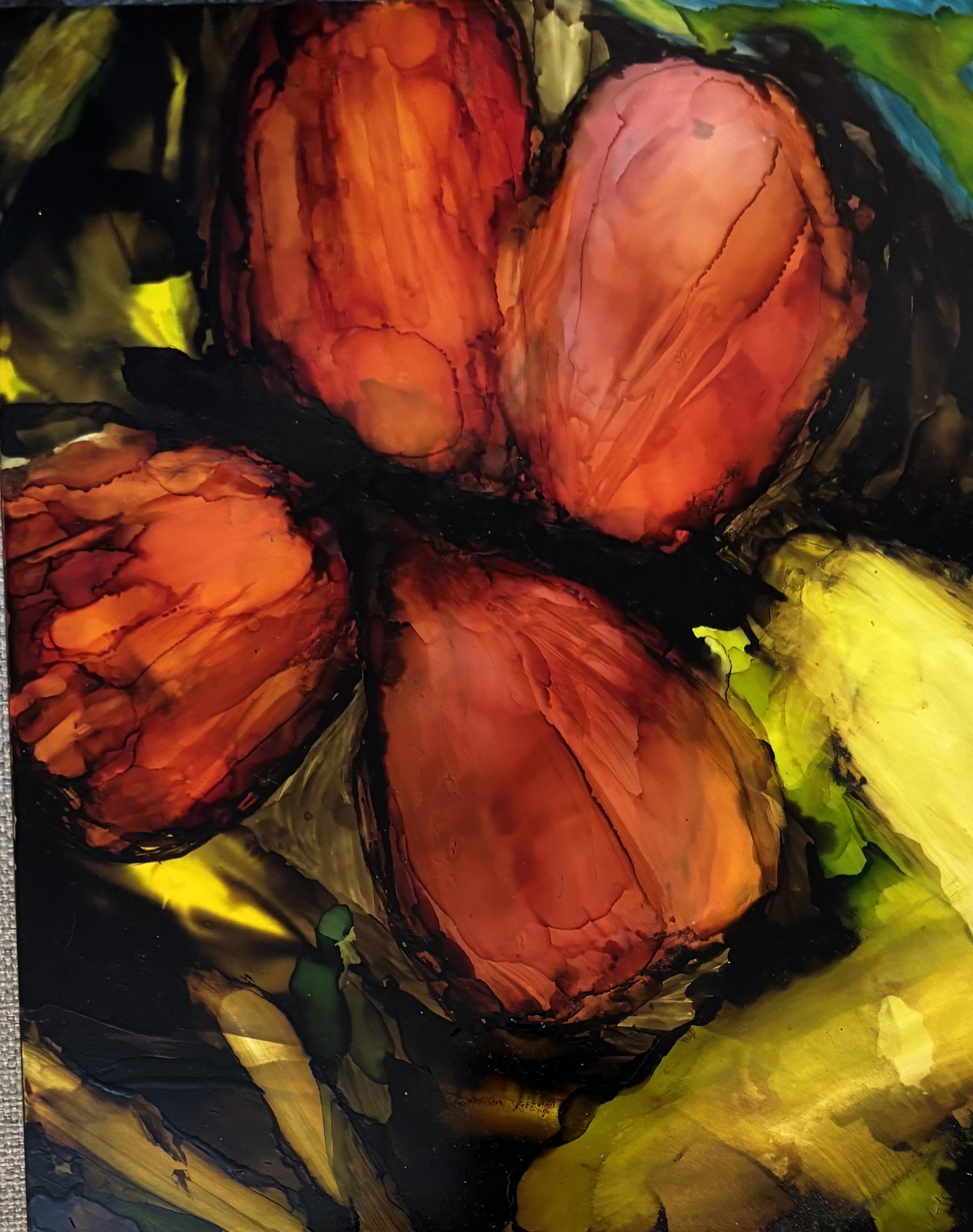 Abstract Floral Art (8x10 on panel board)