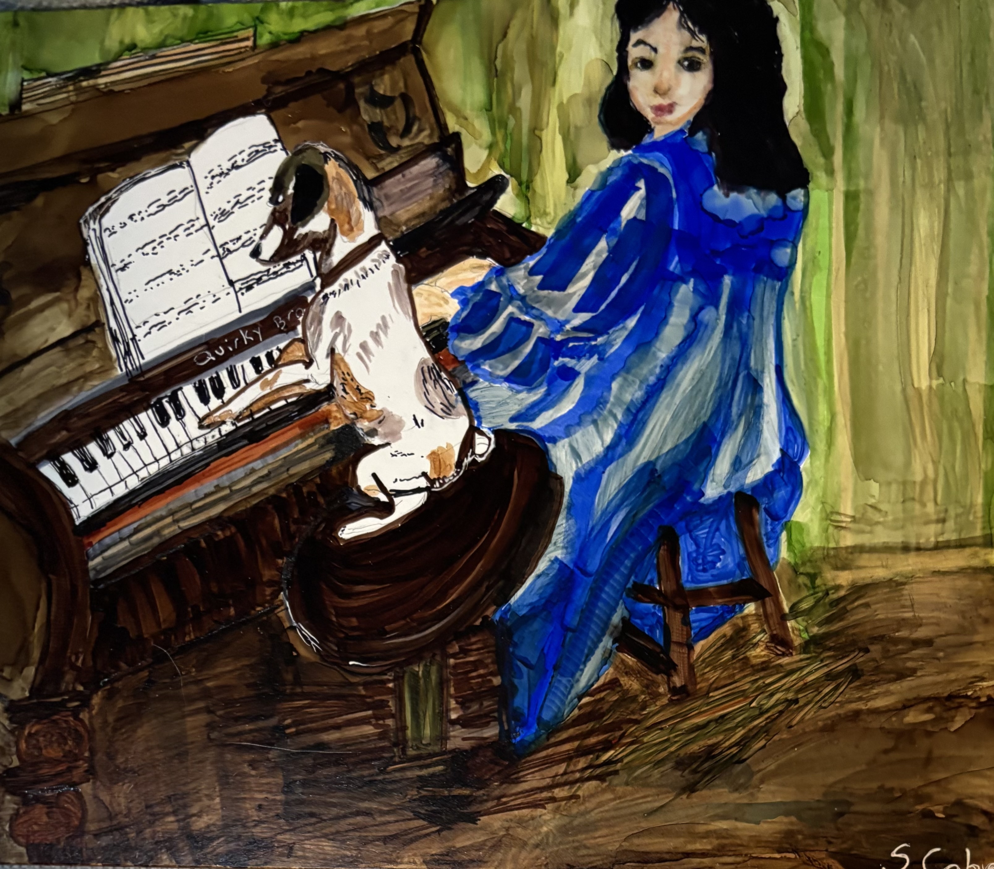 Who is the student? (8x10 on panel board)