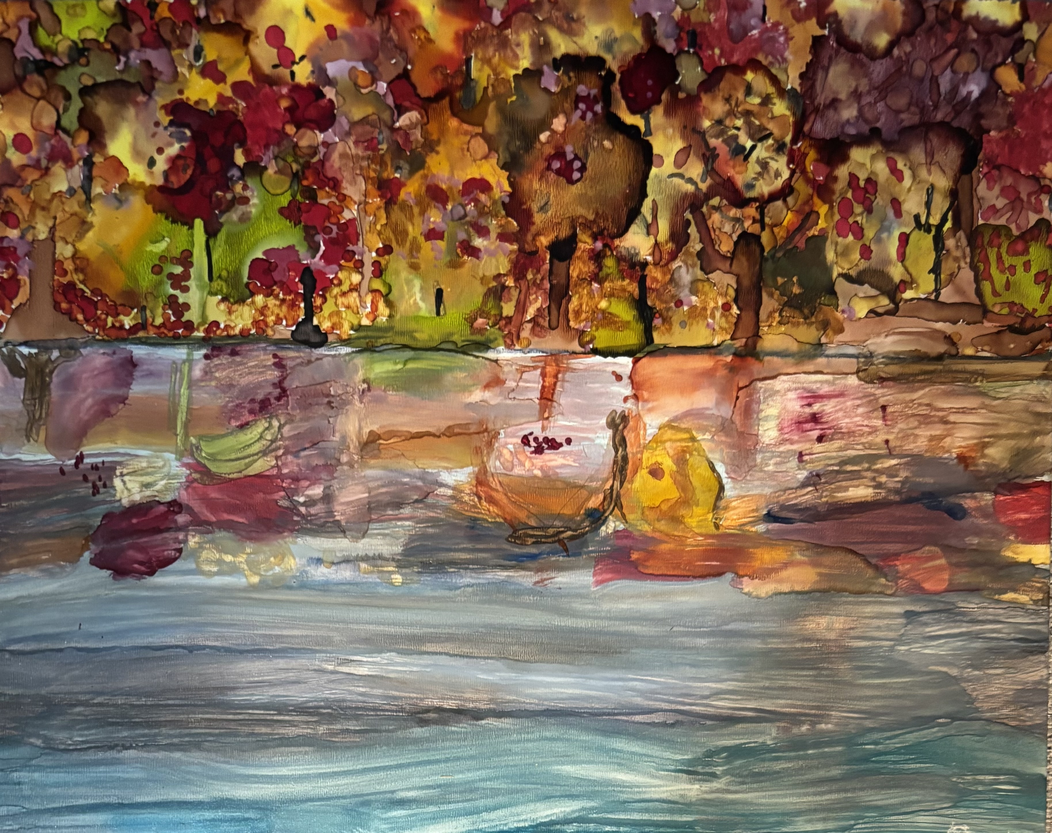 Abstract Watercolor Landscape (8x10 on panel board)