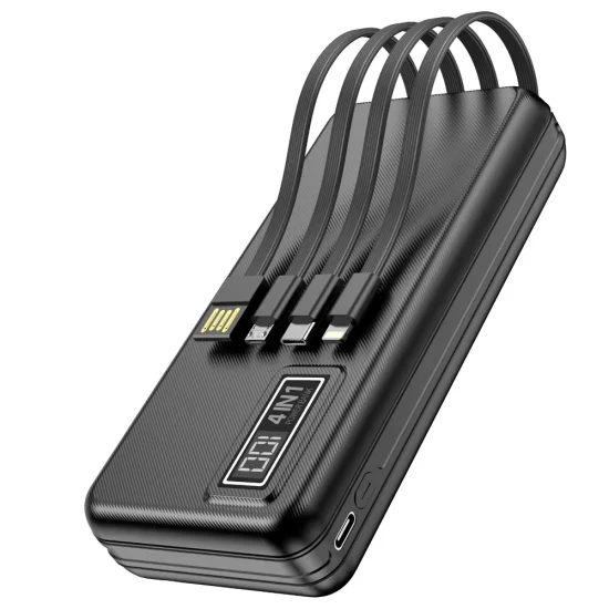 Batterie externe avec câbles intégrés