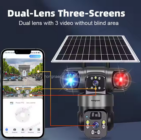 Caméra de surveillance solaire 8MP